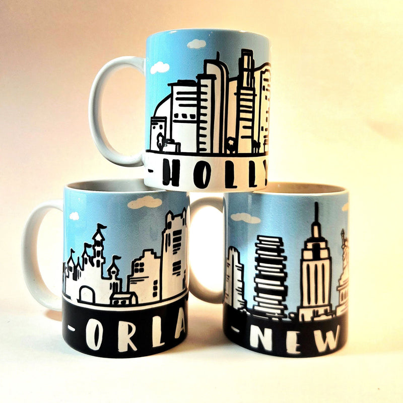 15oz Ceramic Souvenir Mugs - Premium Travel Keepsake Collection - Coffee Quips Custom Drinkware