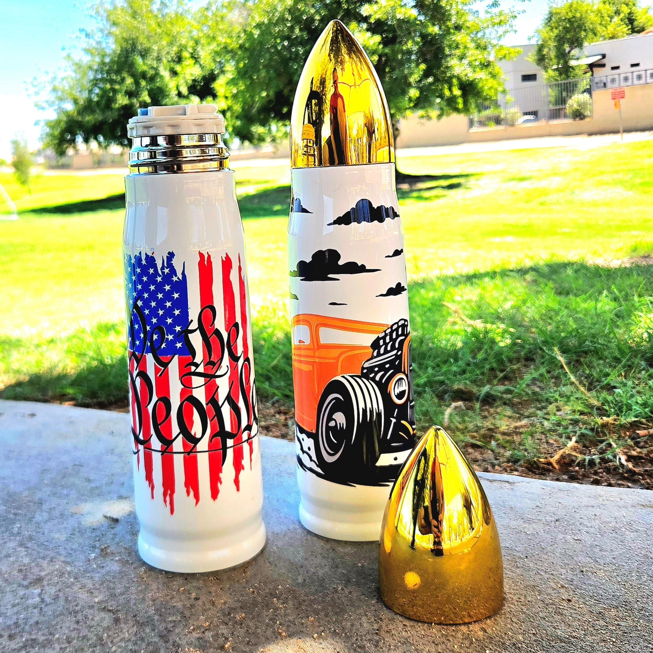 17oz Bullet Shaped Thermos - Coffee Quips Custom Drinkware