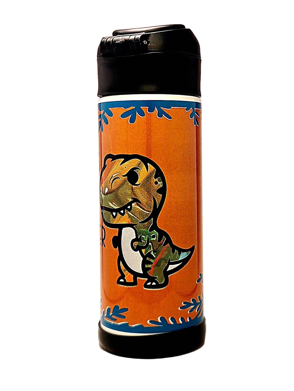 12oz Daddy's Little Monster Sippy Cup with flip top lid - Boys Dinosaur water bottle - Coffee Quips Custom Drinkware