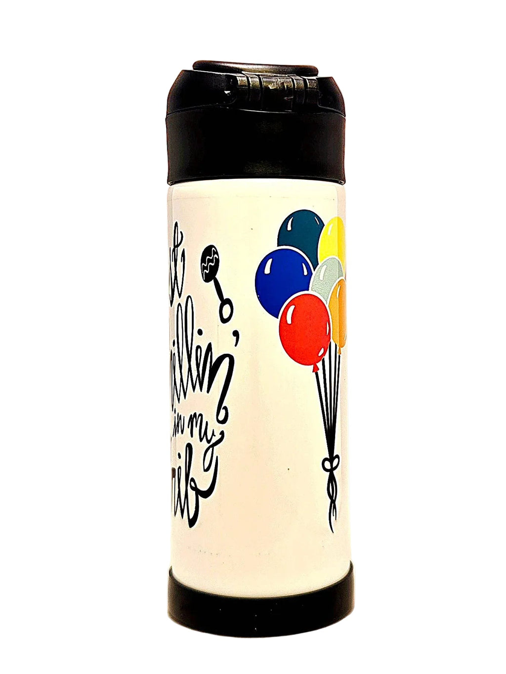 12oz Just Chillin in my Crib Sippy Cup for your laid back little one - Coffee Quips Custom Drinkware