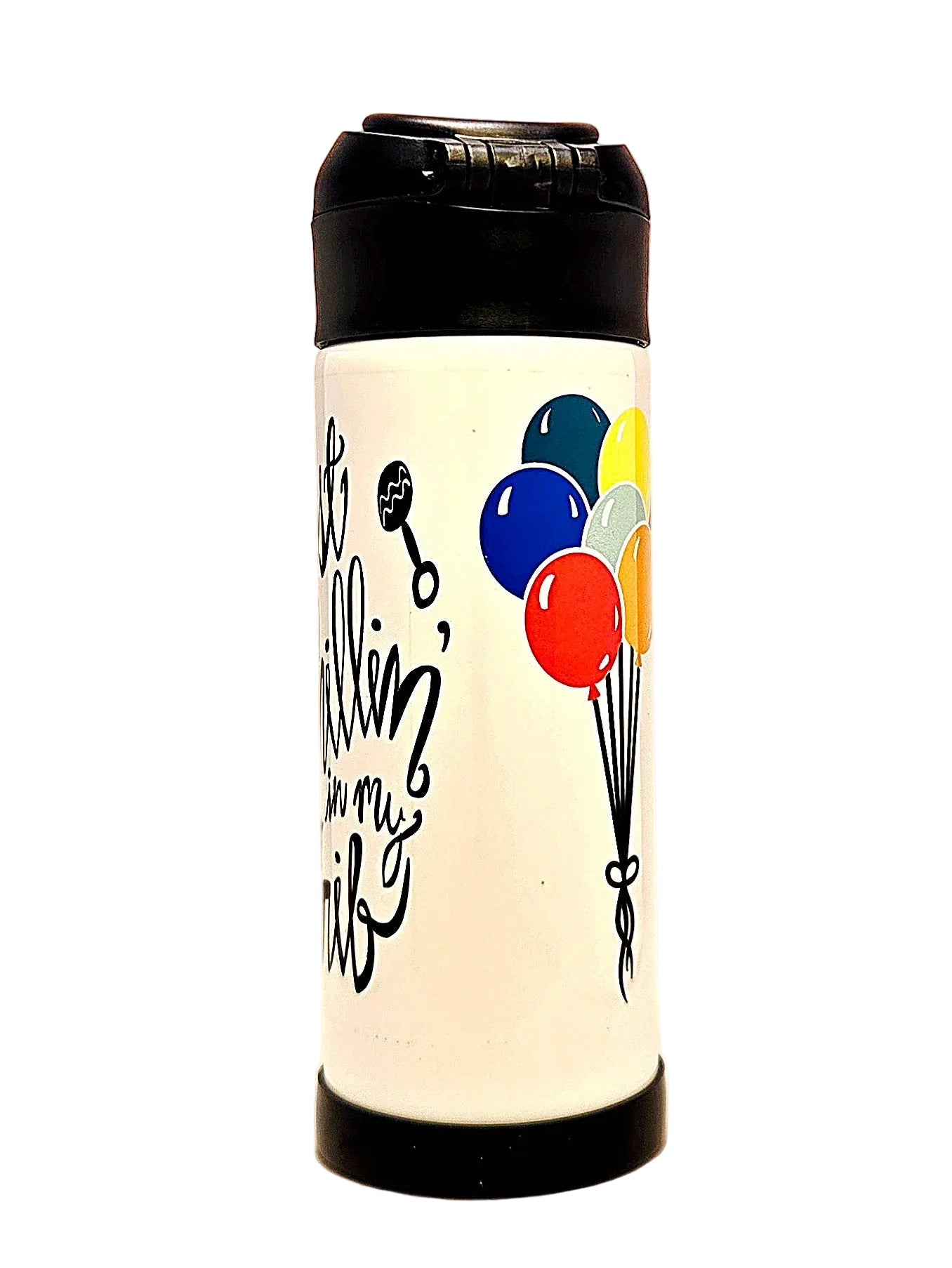 12oz Just Chillin in my Crib Sippy Cup for your laid back little one - Coffee Quips Custom Drinkware