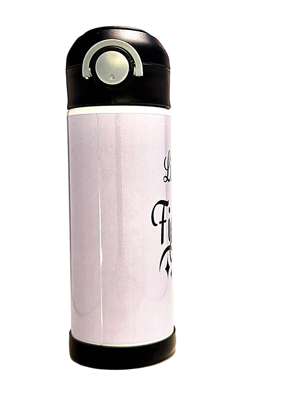 12oz Little but Fierce Sippy Cup with flip top lid - Girls water bottle - Coffee Quips Custom Drinkware