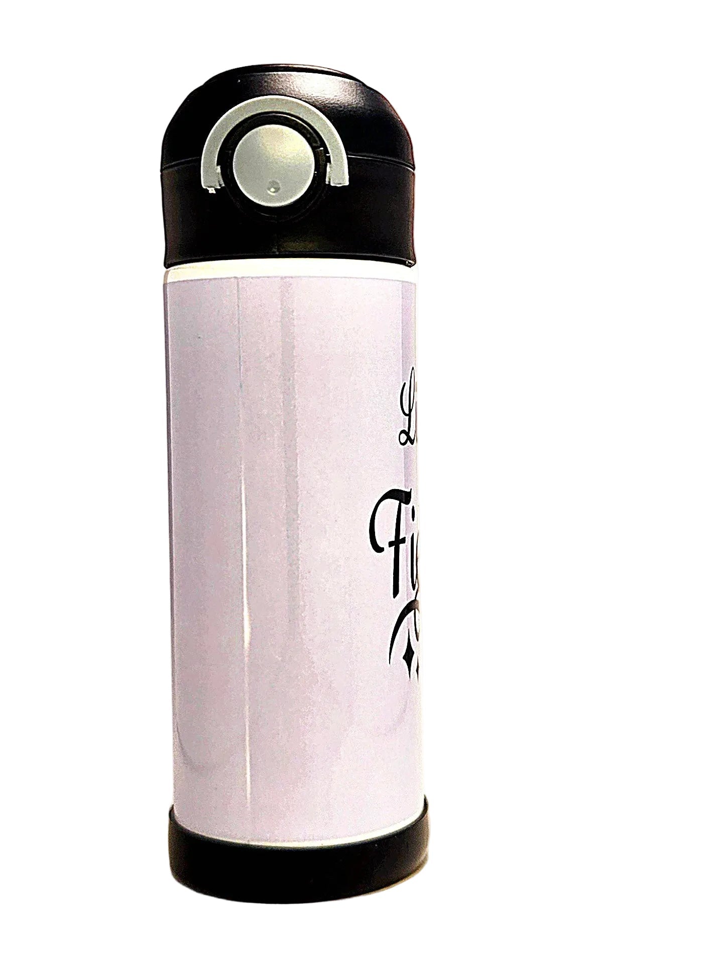 12oz Little but Fierce Sippy Cup with flip top lid - Girls water bottle - Coffee Quips Custom Drinkware