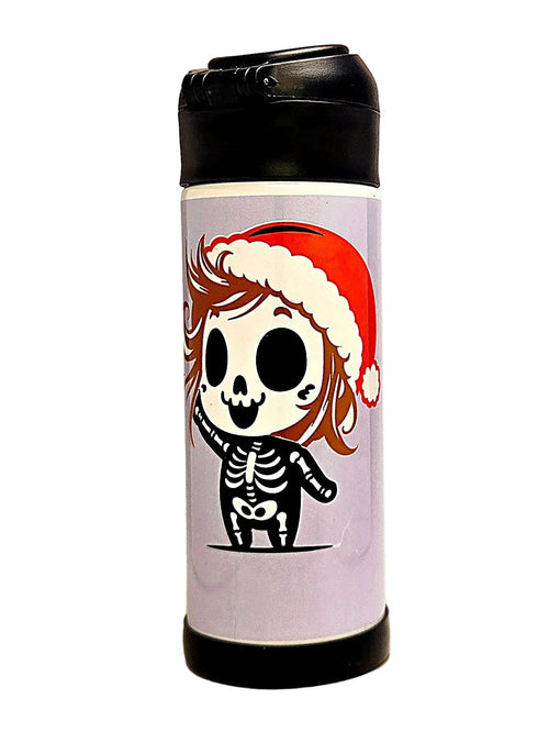 12oz Little but Fierce Sippy Cup with flip top lid - Girls water bottle - Coffee Quips Custom Drinkware