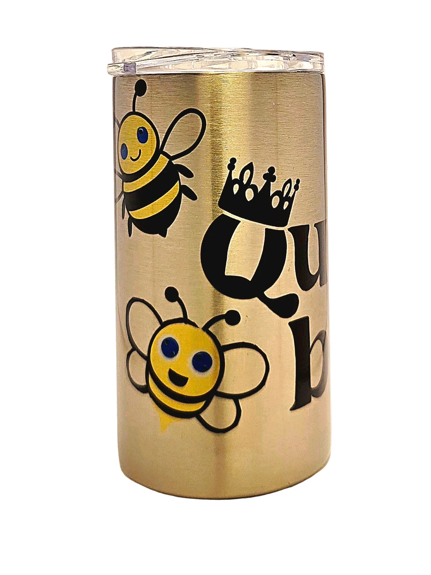 12oz Queen Bee Toddler First Stainless Steel Tumbler, BPA Free lid - Coffee Quips Custom Drinkware