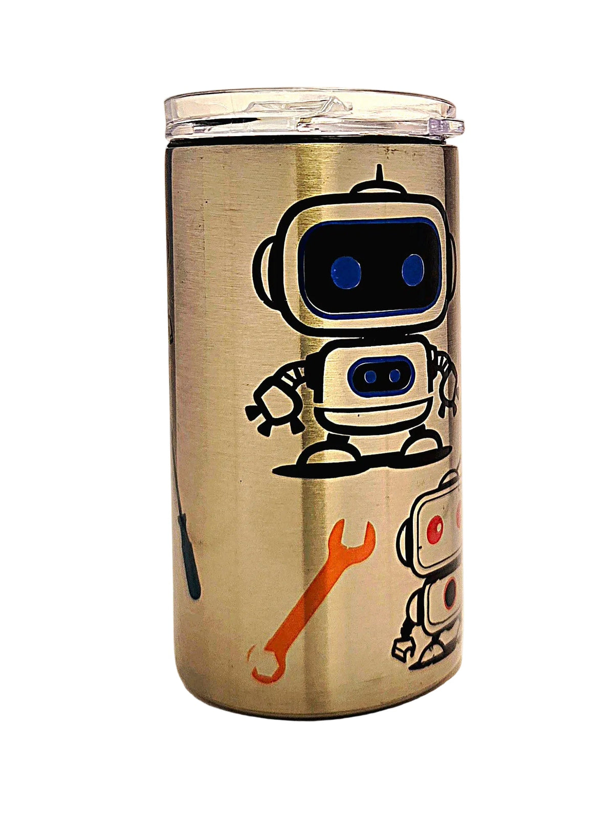 12oz Robot Kids Toddler Tumbler with Dream Big Little Man Cup - Coffee Quips Custom Drinkware