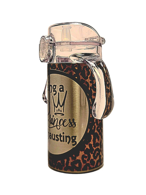 12oz Stainless Grow With Me Toddler insulated Tumbler - Being a Princess is Exhausting - Coffee Quips Custom Drinkware