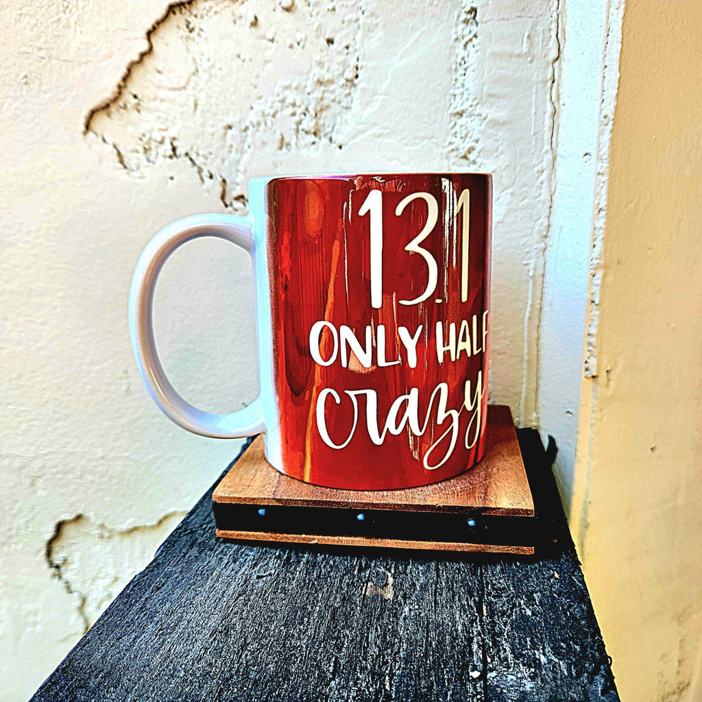 13.1 Half Marathon Ceramic Coffee Mug - Funny Runner Gift - Coffee Quips Custom Drinkware