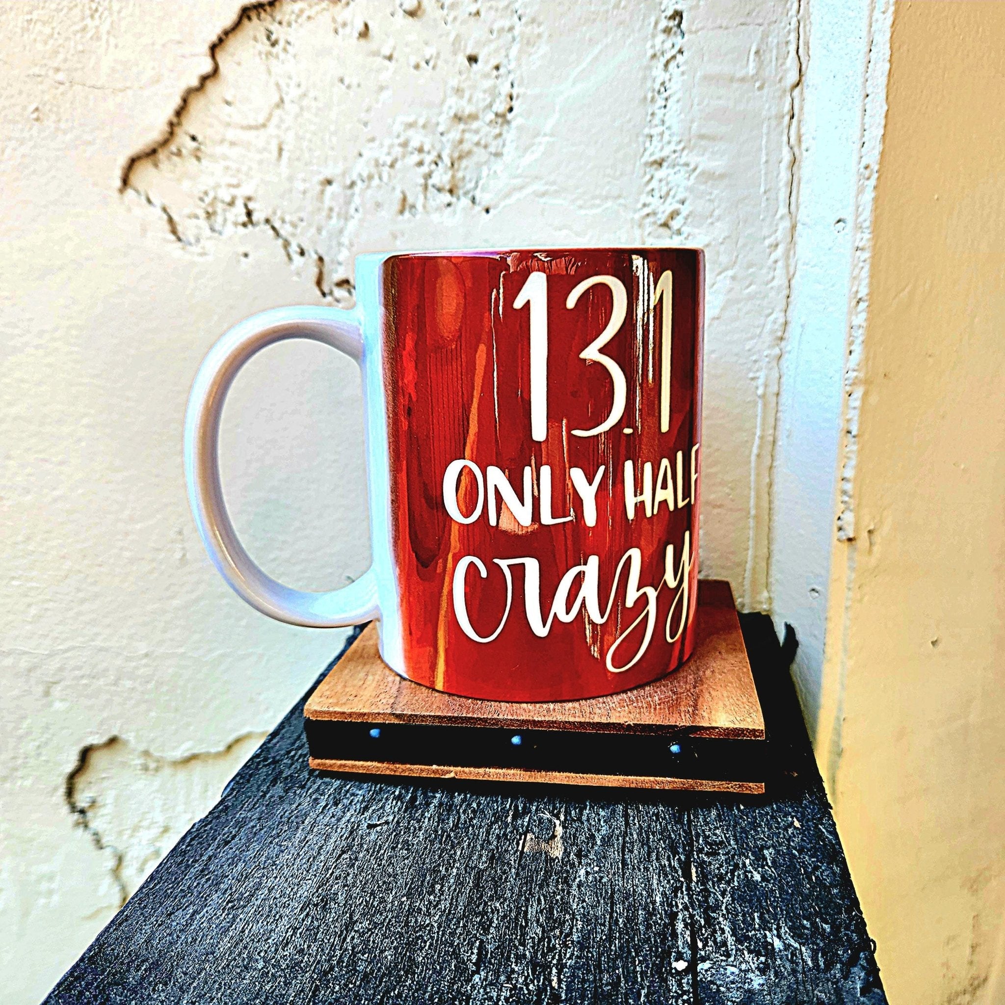 13.1 Half Marathon Ceramic Coffee Mug - Funny Runner Gift - Coffee Quips Custom Drinkware