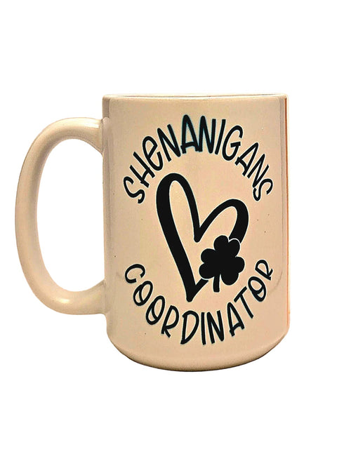 15oz Funny Shenanigans Coordinator Dishwasher Safe Ceramic Coffee Mug - Coffee Quips Custom Drinkware