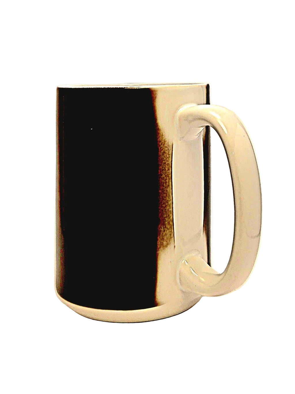 15oz Premium Ceramic Coffee Mug Black Flaming Cartoon Skull - Dishwasher Safe - Coffee Quips Custom Drinkware