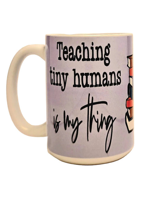 15oz Teacher Ceramic Coffee Mug, Grade School Teacher Appreciation Gift - Coffee Quips Custom Drinkware