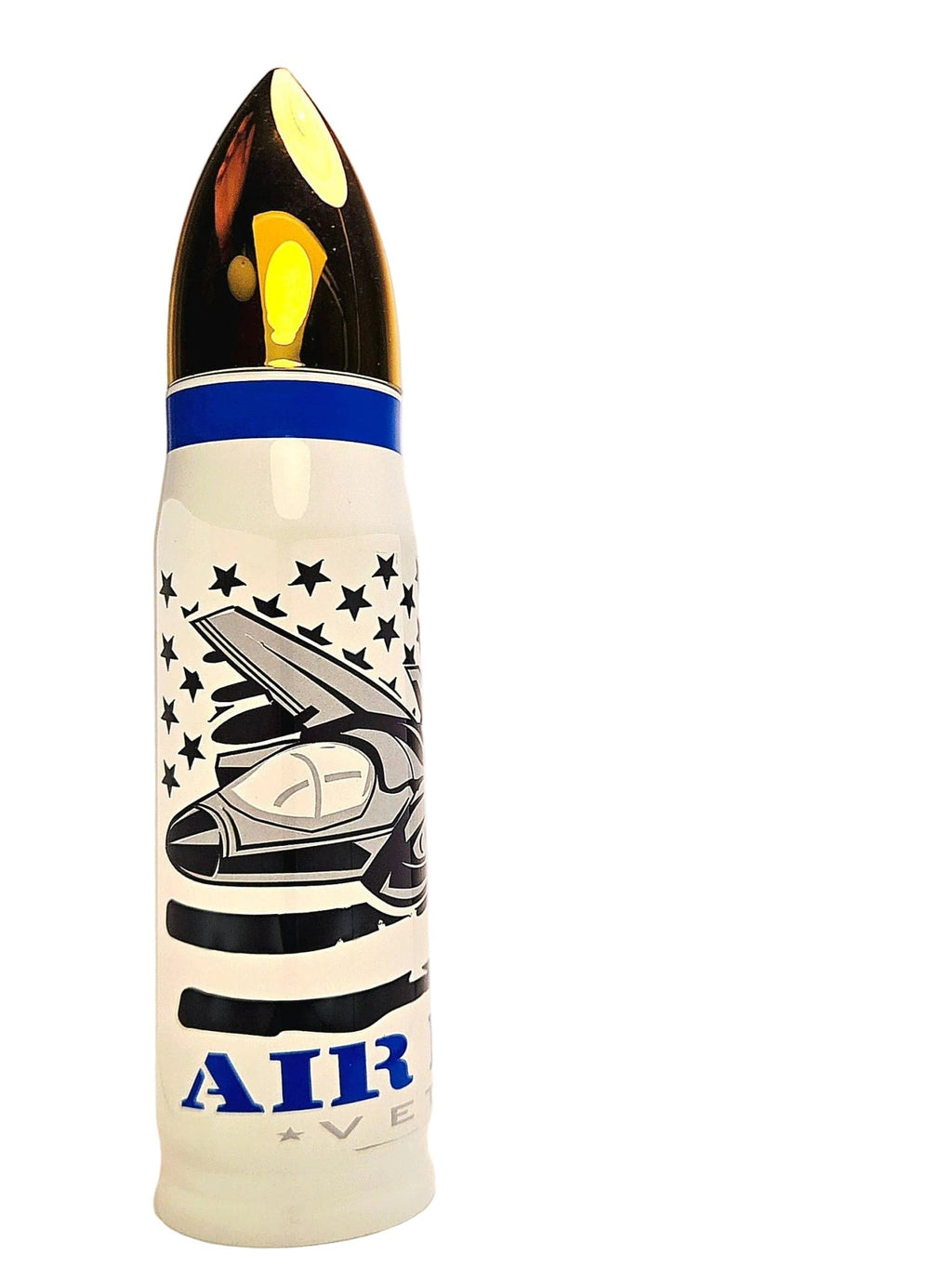 17oz Air Force Veteran Stainless Thermos Bullet Tumbler - Coffee Quips Custom Drinkware