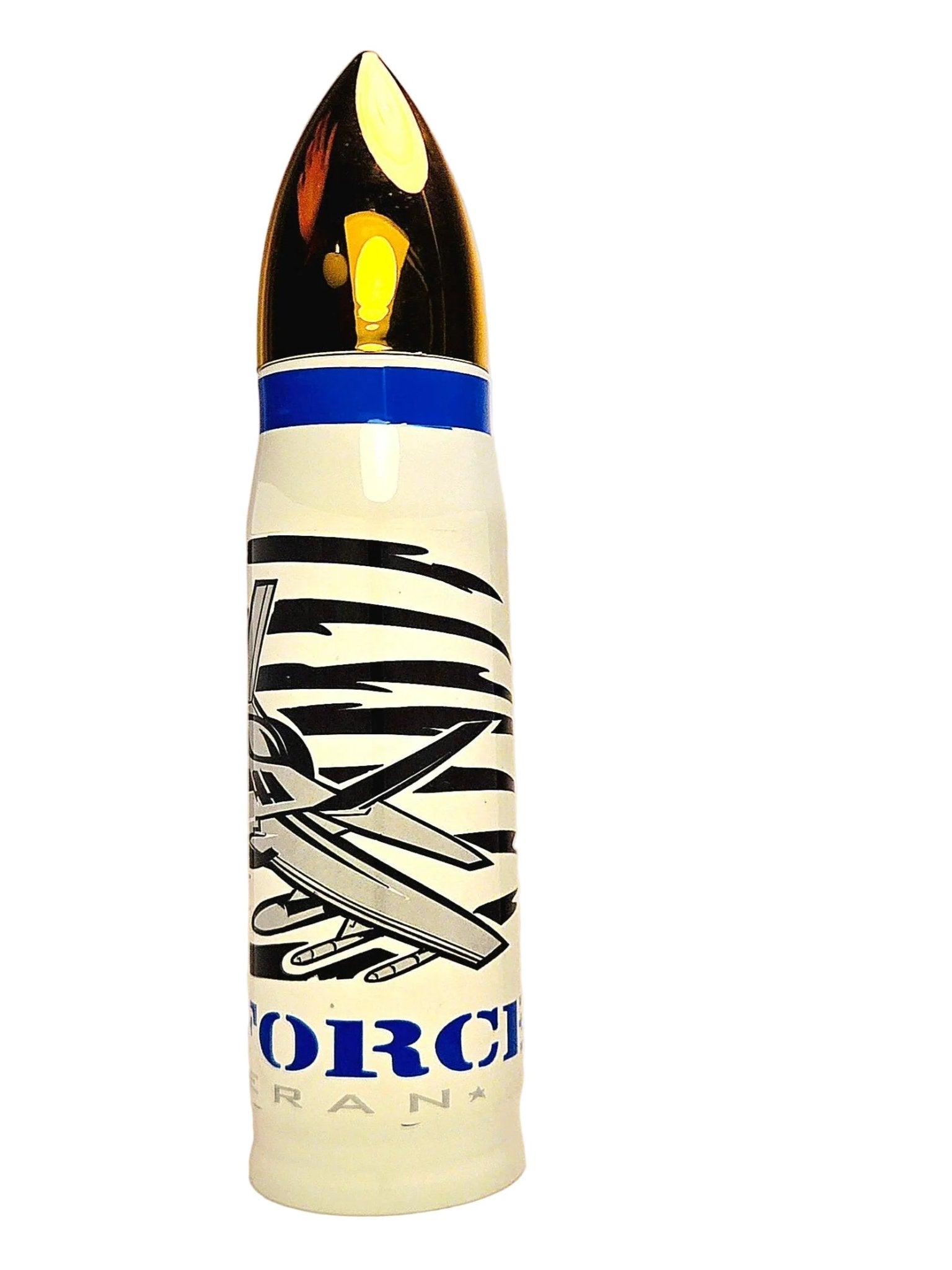 17oz Air Force Veteran Stainless Thermos Bullet Tumbler - Coffee Quips Custom Drinkware