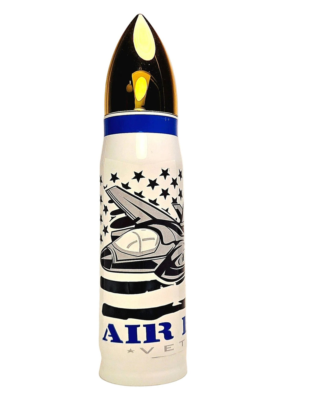 17oz Air Force Veteran Stainless Thermos Bullet Tumbler - Coffee Quips Custom Drinkware