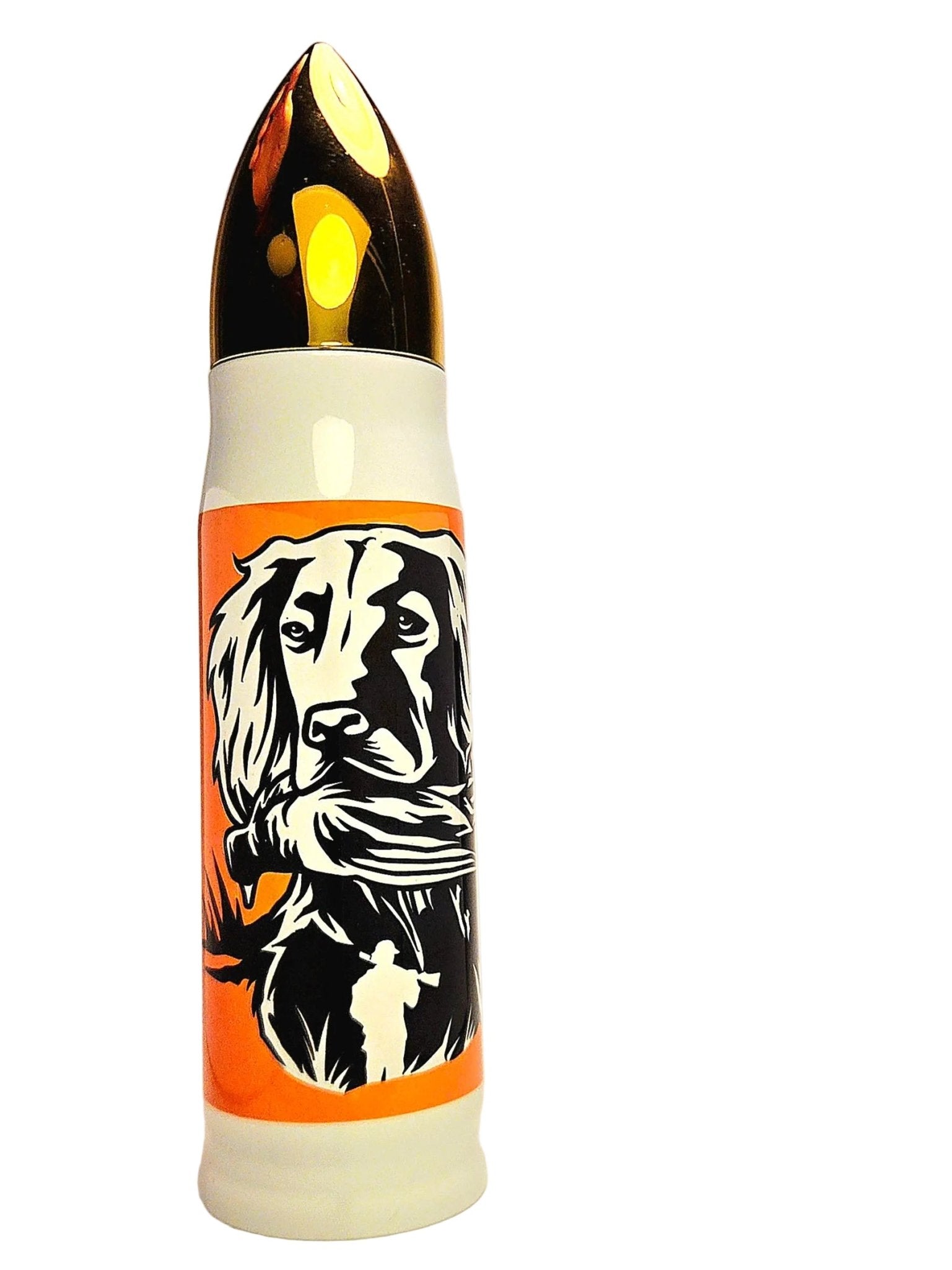 17oz Dogs and Duck Hunting Stainless Thermos Bullet Tumbler - Coffee Quips Custom Drinkware