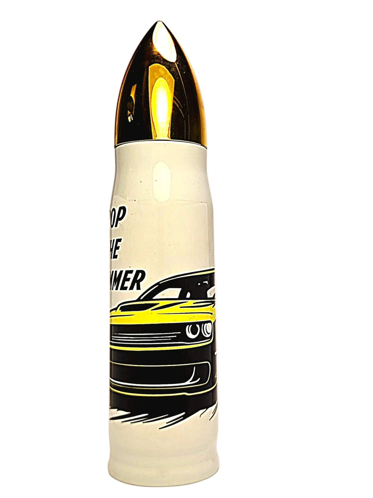 17oz Drop the Hammer Challenger Muscle - Stainless Thermos Bullet Tumbler - Coffee Quips Custom Drinkware