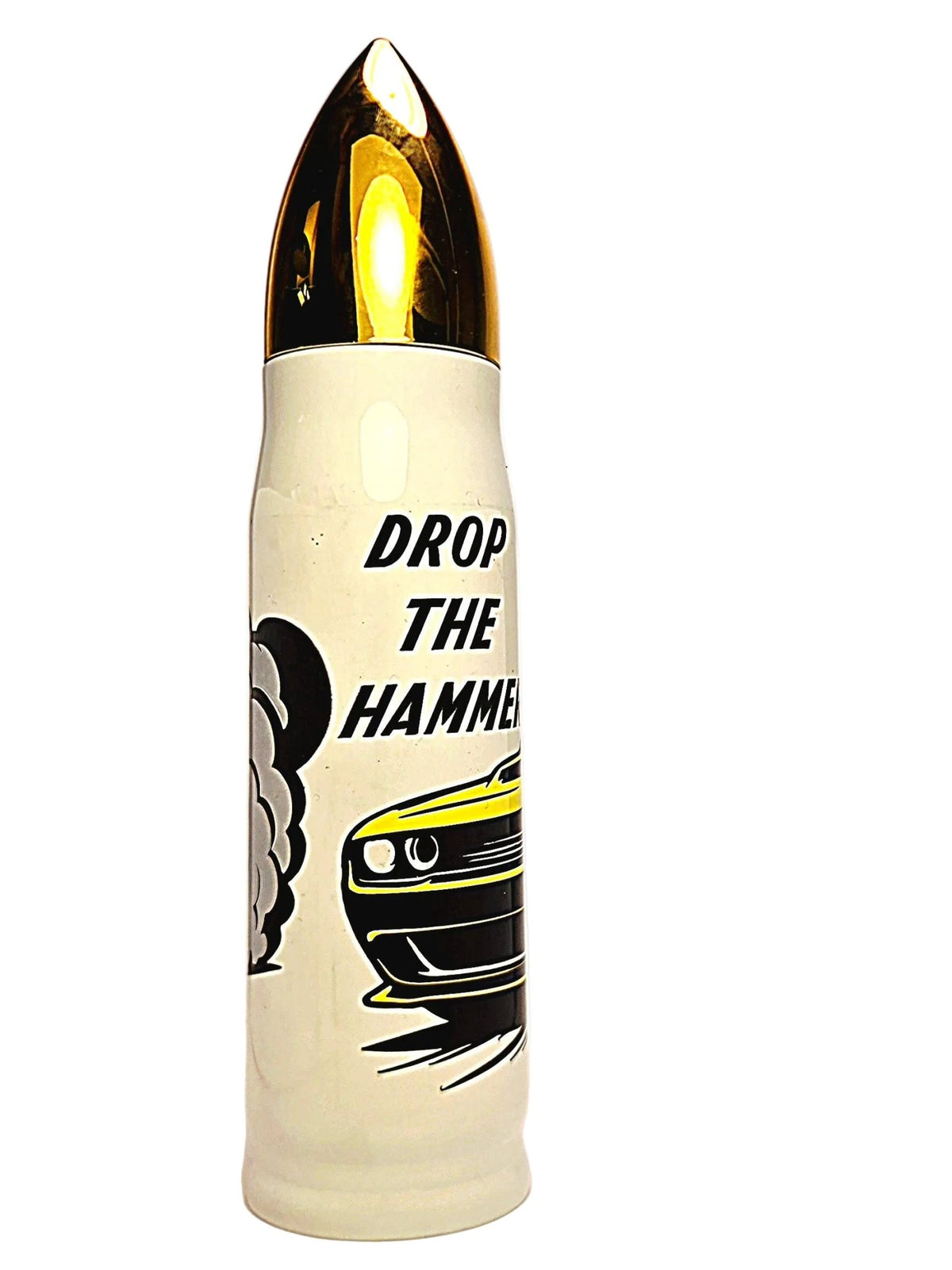 17oz Drop the Hammer Challenger Muscle - Stainless Thermos Bullet Tumbler - Coffee Quips Custom Drinkware