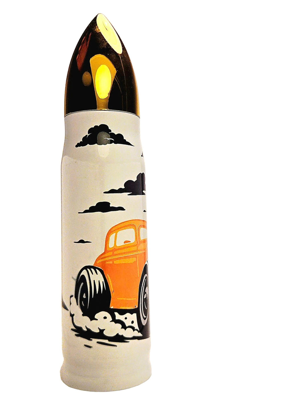 17oz Hot Rod all American Muscle Stainless Thermos Bullet Tumbler - Coffee Quips Custom Drinkware