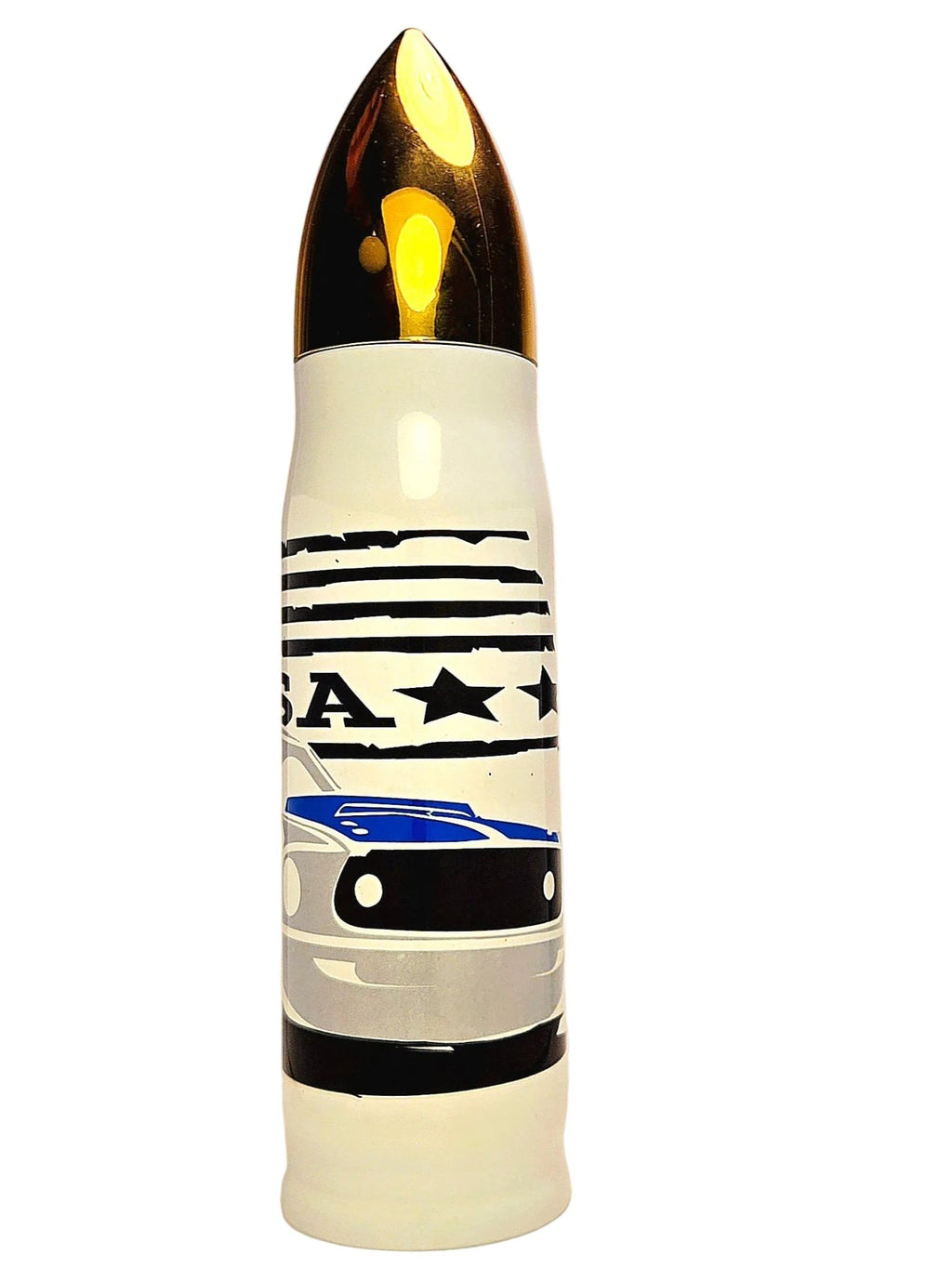 17oz Mustang GT all American Muscle Stainless Thermos Bullet Tumbler - Coffee Quips Custom Drinkware