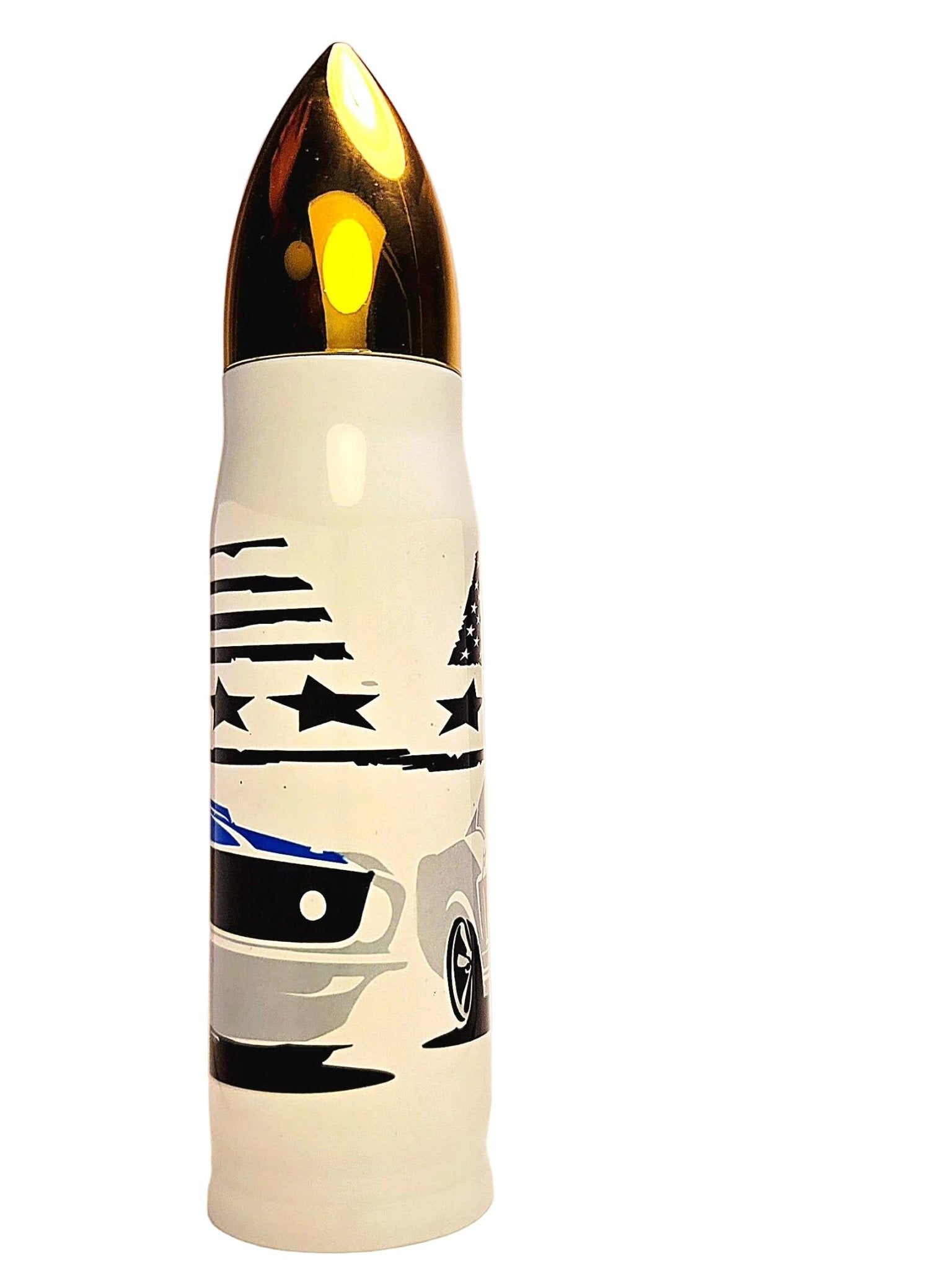 17oz Mustang GT all American Muscle Stainless Thermos Bullet Tumbler - Coffee Quips Custom Drinkware