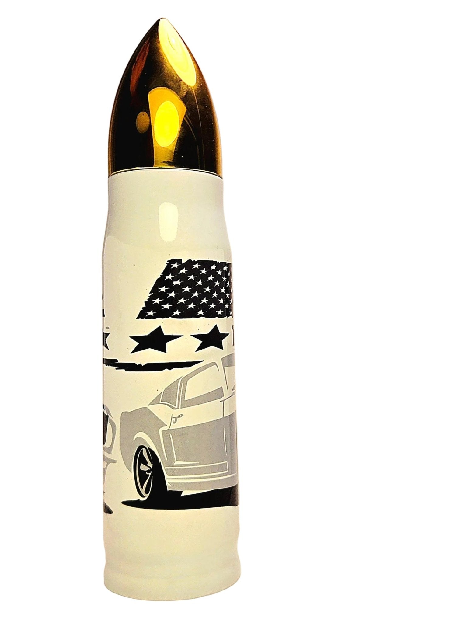 17oz Mustang GT all American Muscle Stainless Thermos Bullet Tumbler - Coffee Quips Custom Drinkware