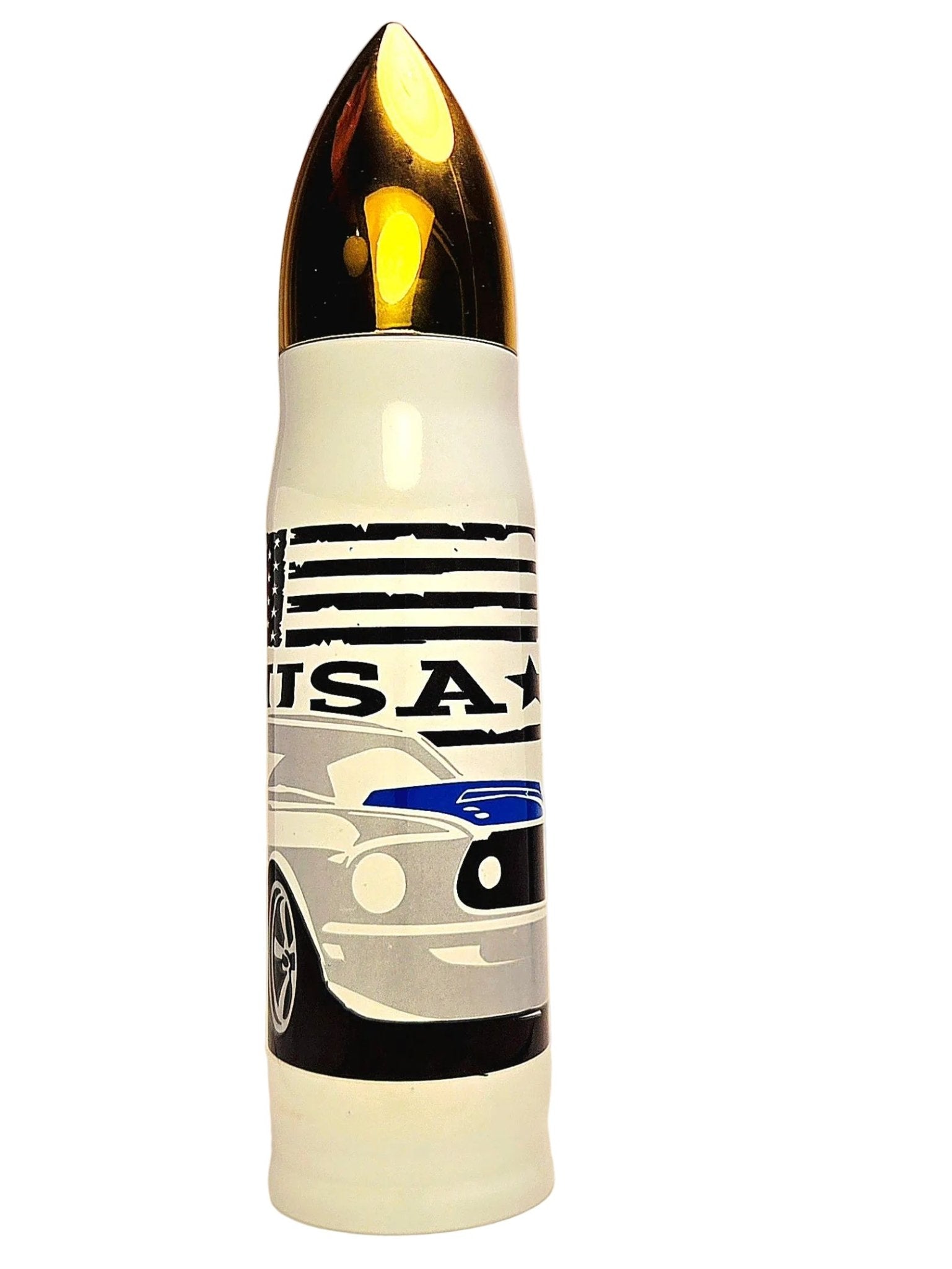 17oz Mustang GT all American Muscle Stainless Thermos Bullet Tumbler - Coffee Quips Custom Drinkware