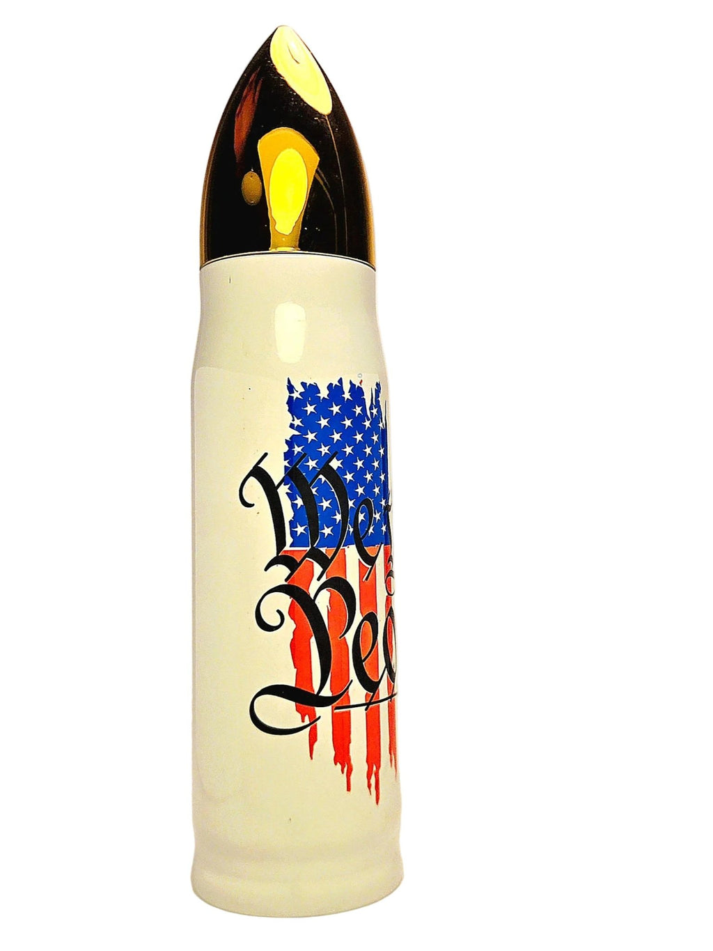 17oz We The People Patriotic Stainless Thermos Bullet Tumbler - Coffee Quips Custom Drinkware