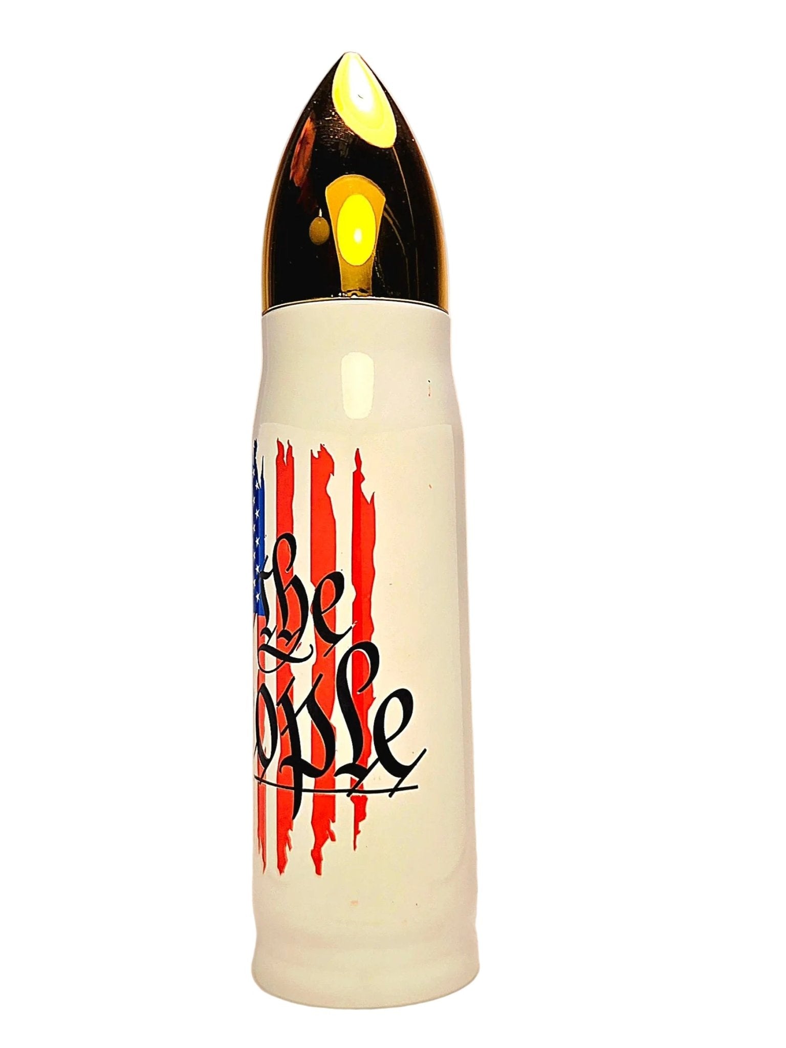 17oz We The People Patriotic Stainless Thermos Bullet Tumbler - Coffee Quips Custom Drinkware