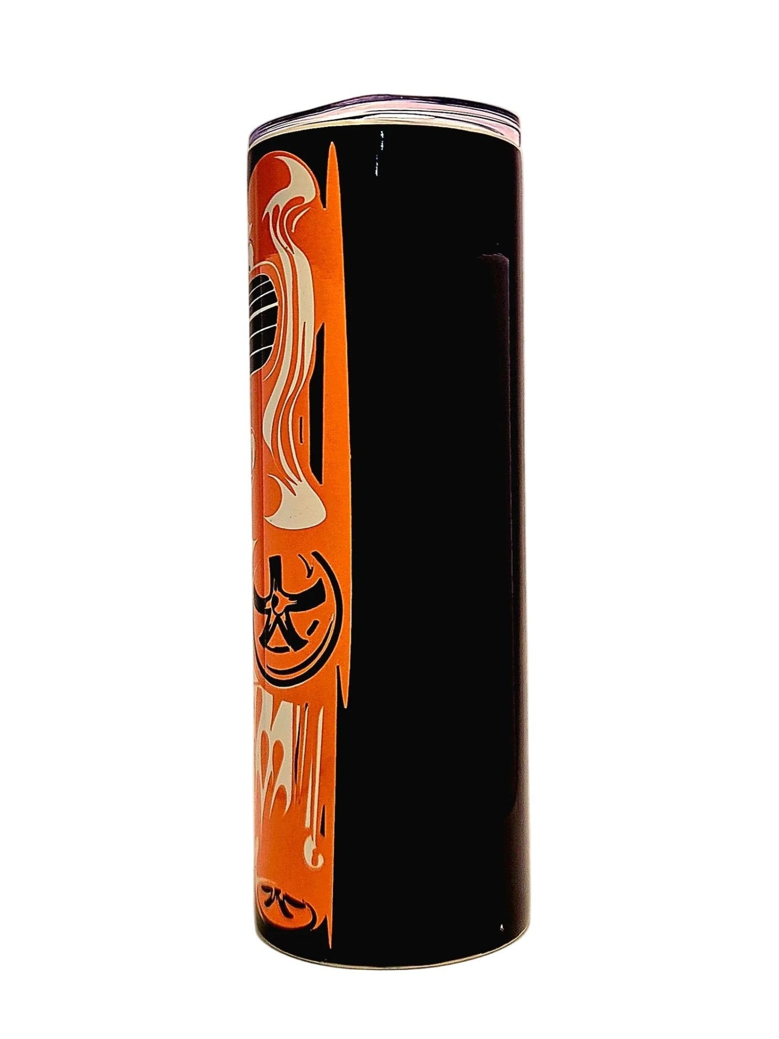 20oz Stainless Steel insulated Orange Hot Rod Tumbler with Lid - Coffee Quips Custom Drinkware