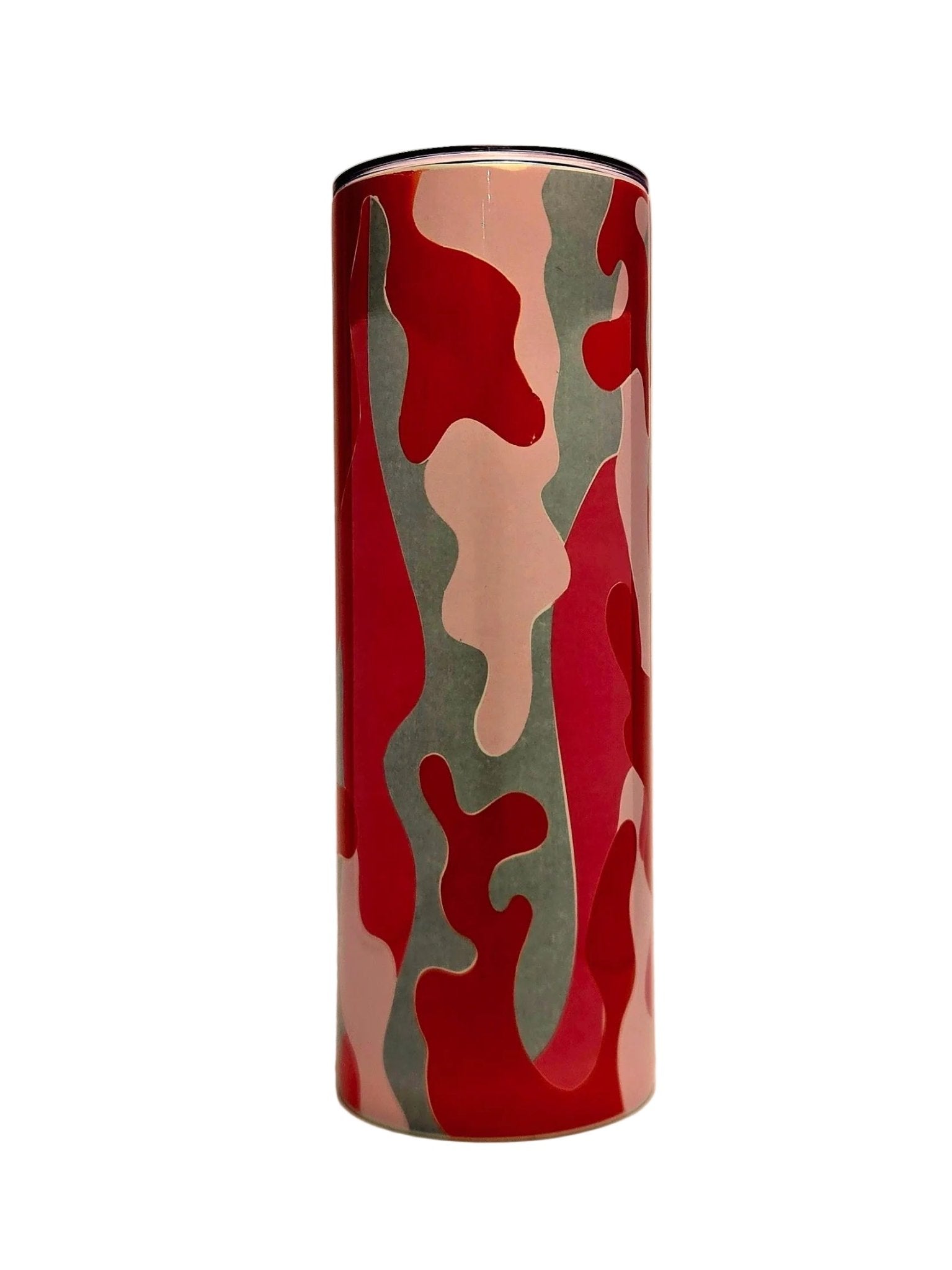 20oz Stainless Steel insulated skinny Tumbler with pink Camo - Coffee Quips Custom Drinkware