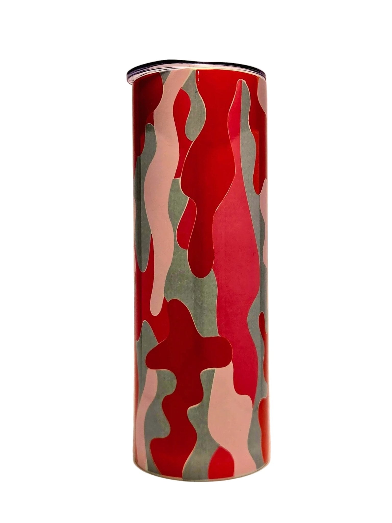 20oz Stainless Steel insulated skinny Tumbler with pink Camo - Coffee Quips Custom Drinkware
