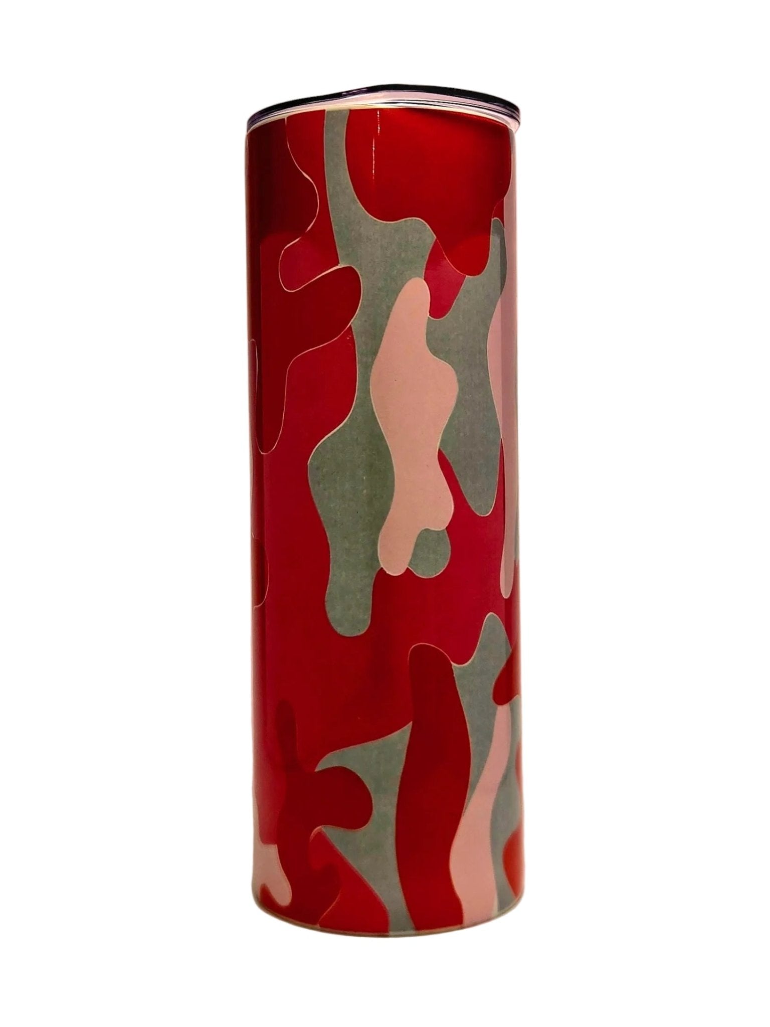 20oz Stainless Steel insulated skinny Tumbler with pink Camo - Coffee Quips Custom Drinkware