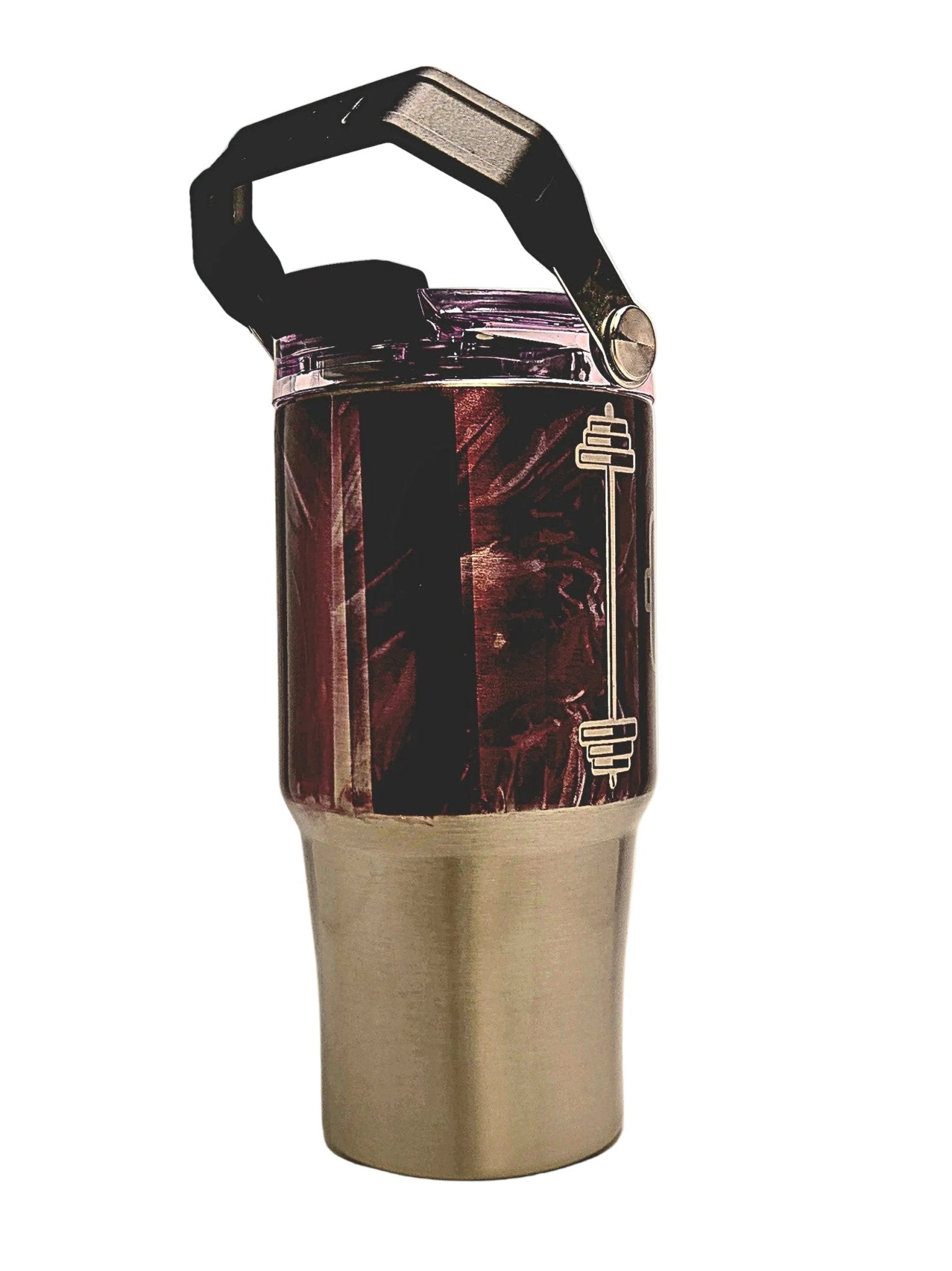 20oz Stainless Tri - Sip Workout Tumbler - Eat Sleep Gym Repeat with Handle - Coffee Quips Custom Drinkware