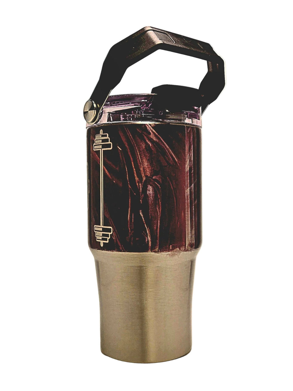 20oz Stainless Tri - Sip Workout Tumbler - Eat Sleep Gym Repeat with Handle - Coffee Quips Custom Drinkware