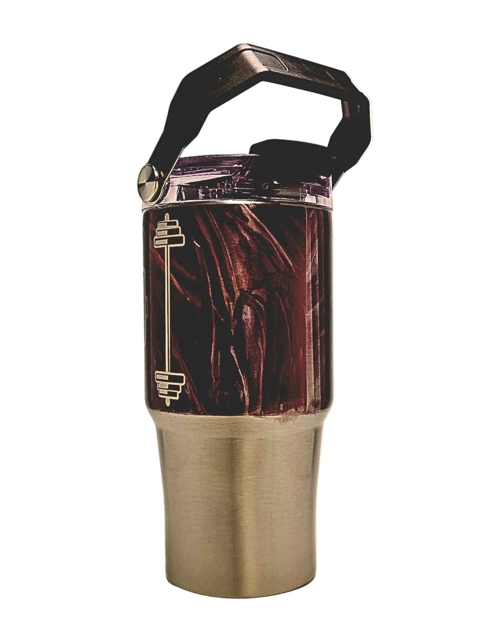 20oz Stainless Tri - Sip Workout Tumbler - Eat Sleep Gym Repeat with Handle - Coffee Quips Custom Drinkware