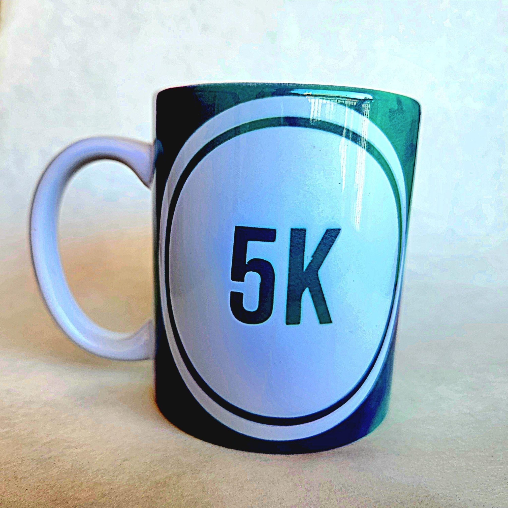 5K Finisher Ceramic Coffee Mug - Coffee Quips Crafted Design - Coffee Quips Custom Drinkware