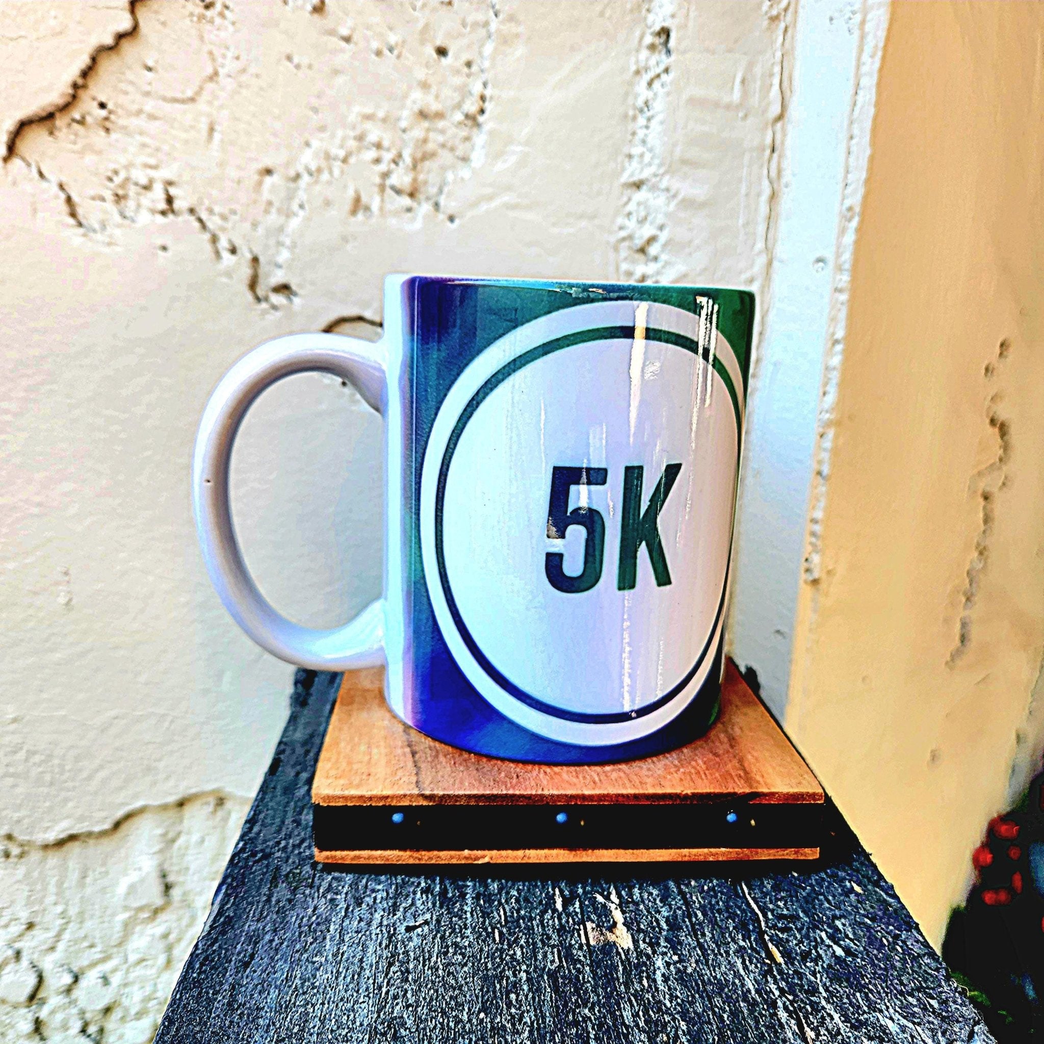 5K Finisher Ceramic Coffee Mug - Coffee Quips Crafted Design - Coffee Quips Custom Drinkware
