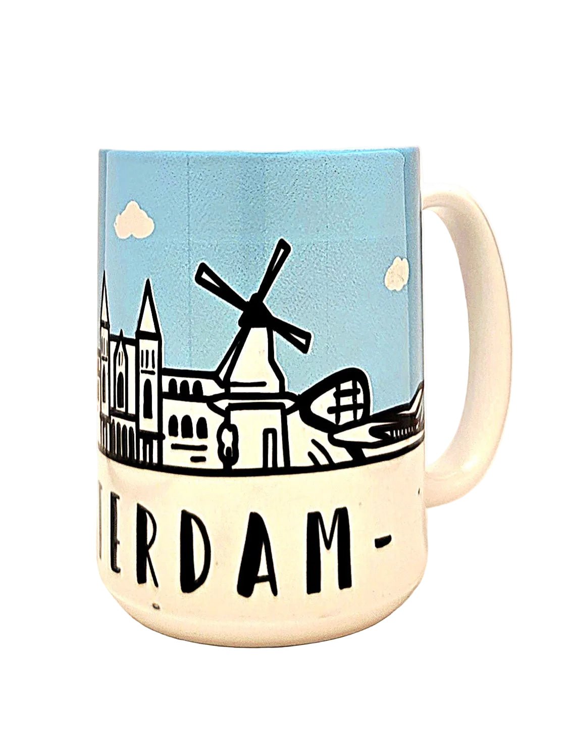Amsterdam Souvenir Mug - 15oz Ceramic Travel Keepsake - Coffee Quips Custom Drinkware