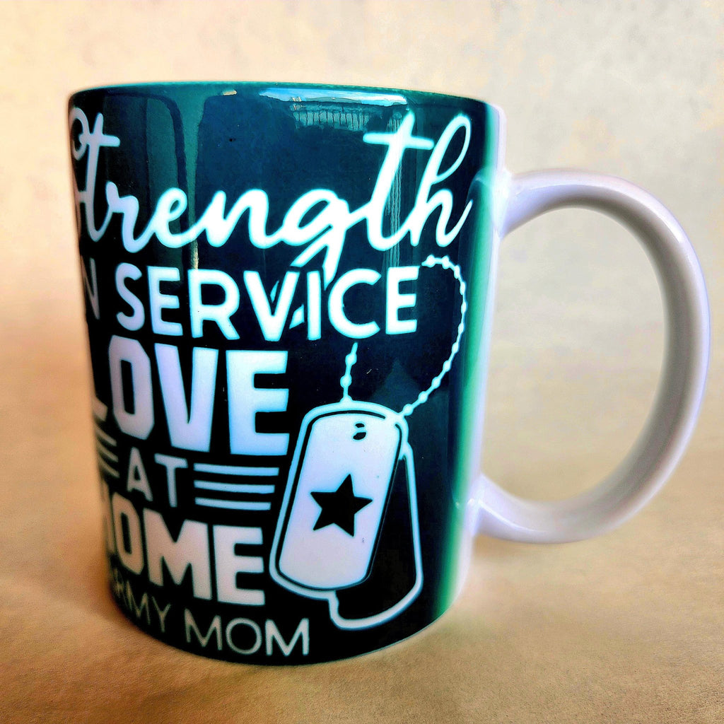 Army Mom Coffee Mug, Military Pride Ceramic Cup - Coffee Quips Custom Drinkware