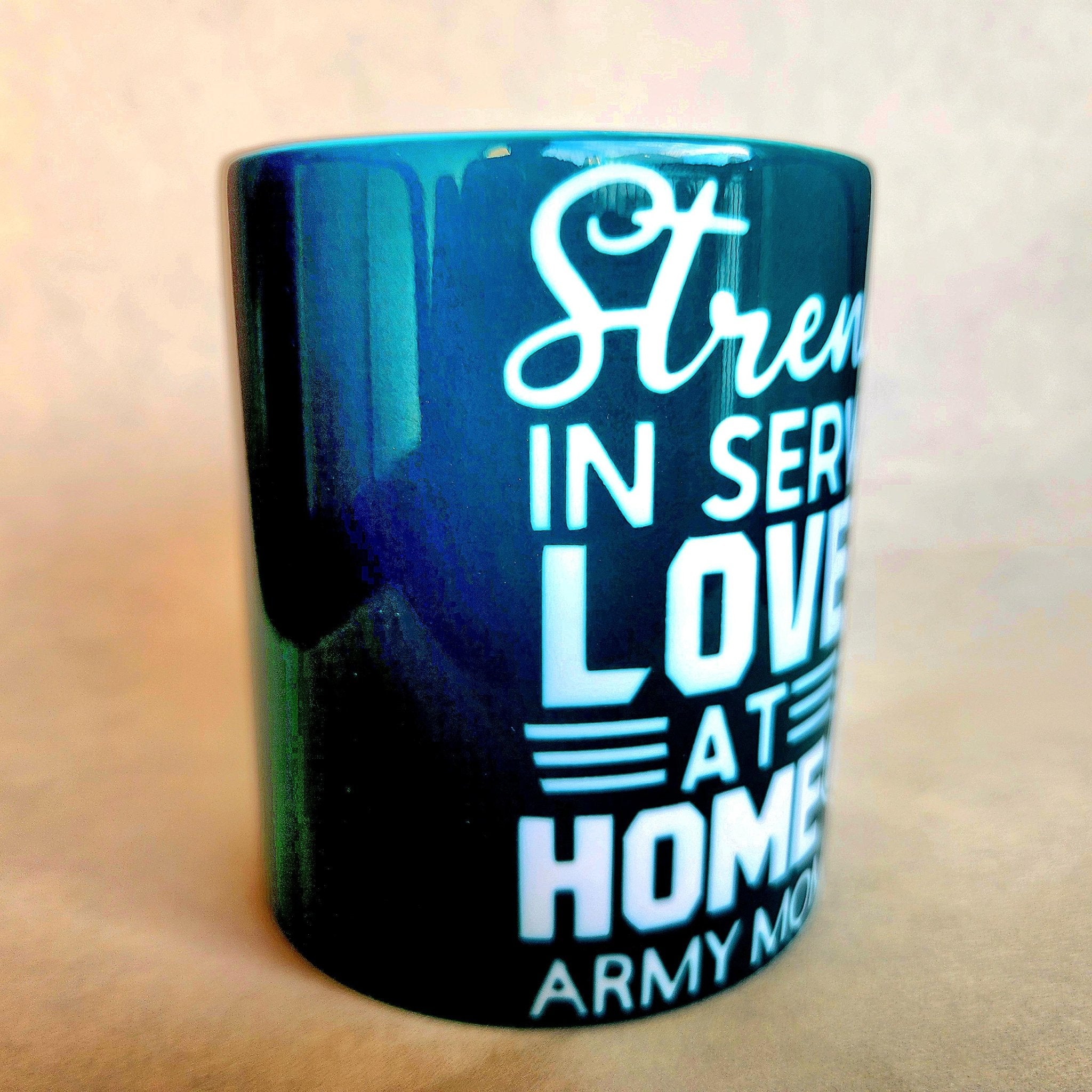 Army Mom Coffee Mug, Military Pride Ceramic Cup - Coffee Quips Custom Drinkware