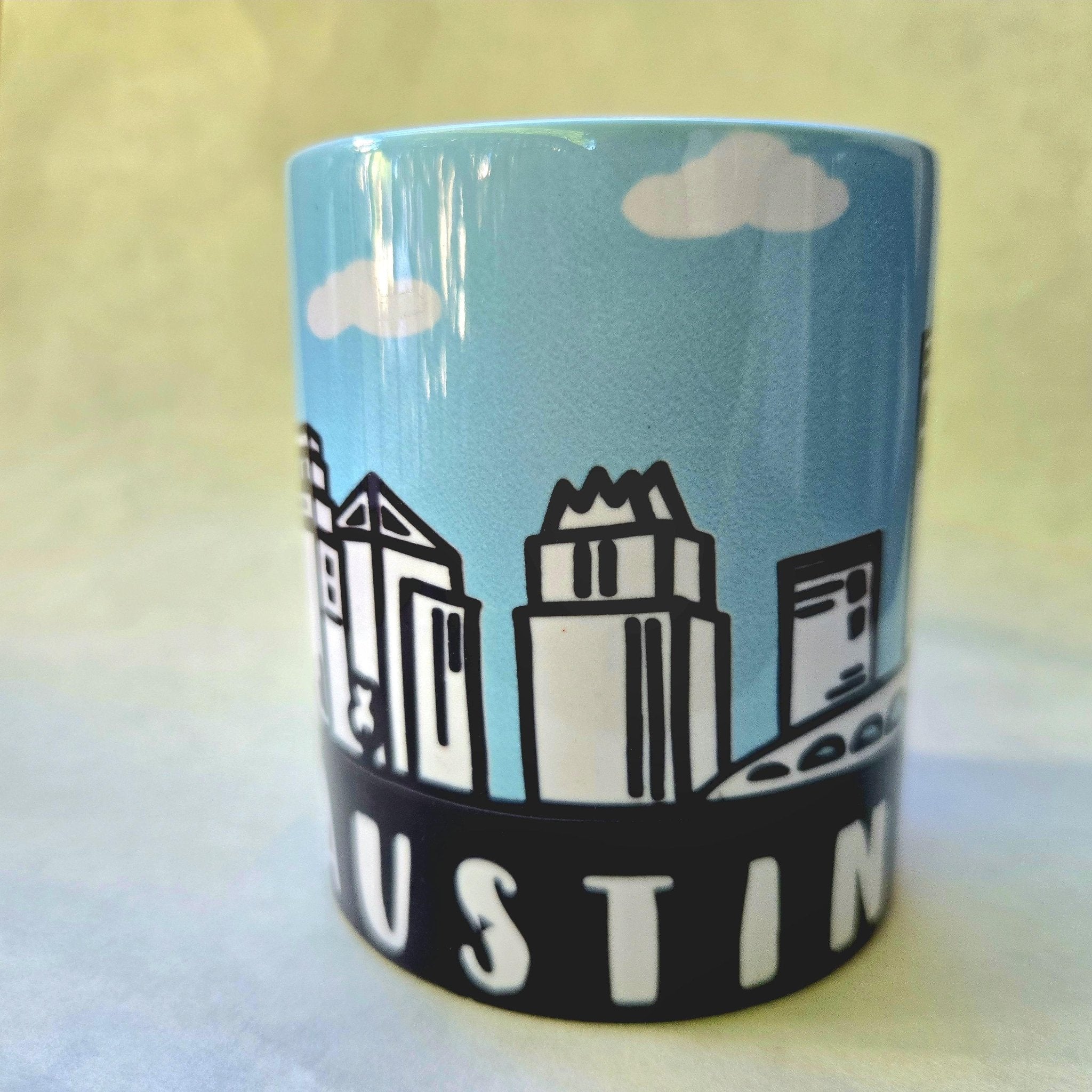 Austin Skyline Ceramic Coffee Mug: City Souvenir - Coffee Quips Custom Drinkware