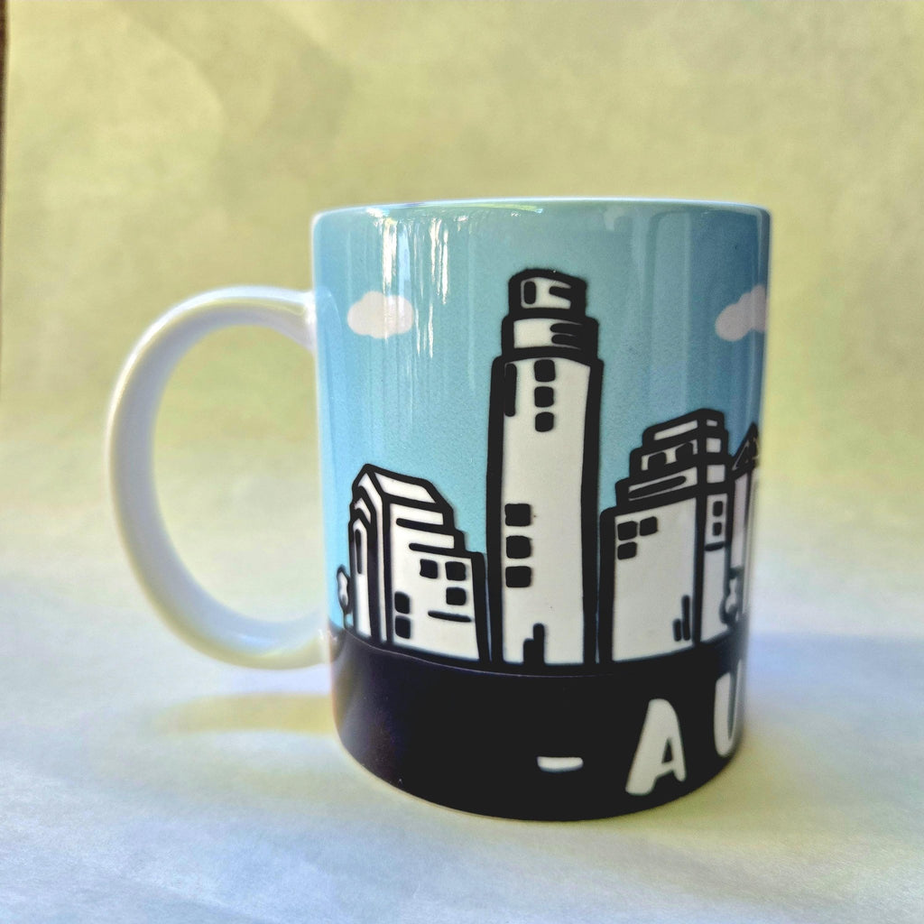 Austin Skyline Ceramic Coffee Mug: City Souvenir - Coffee Quips Custom Drinkware