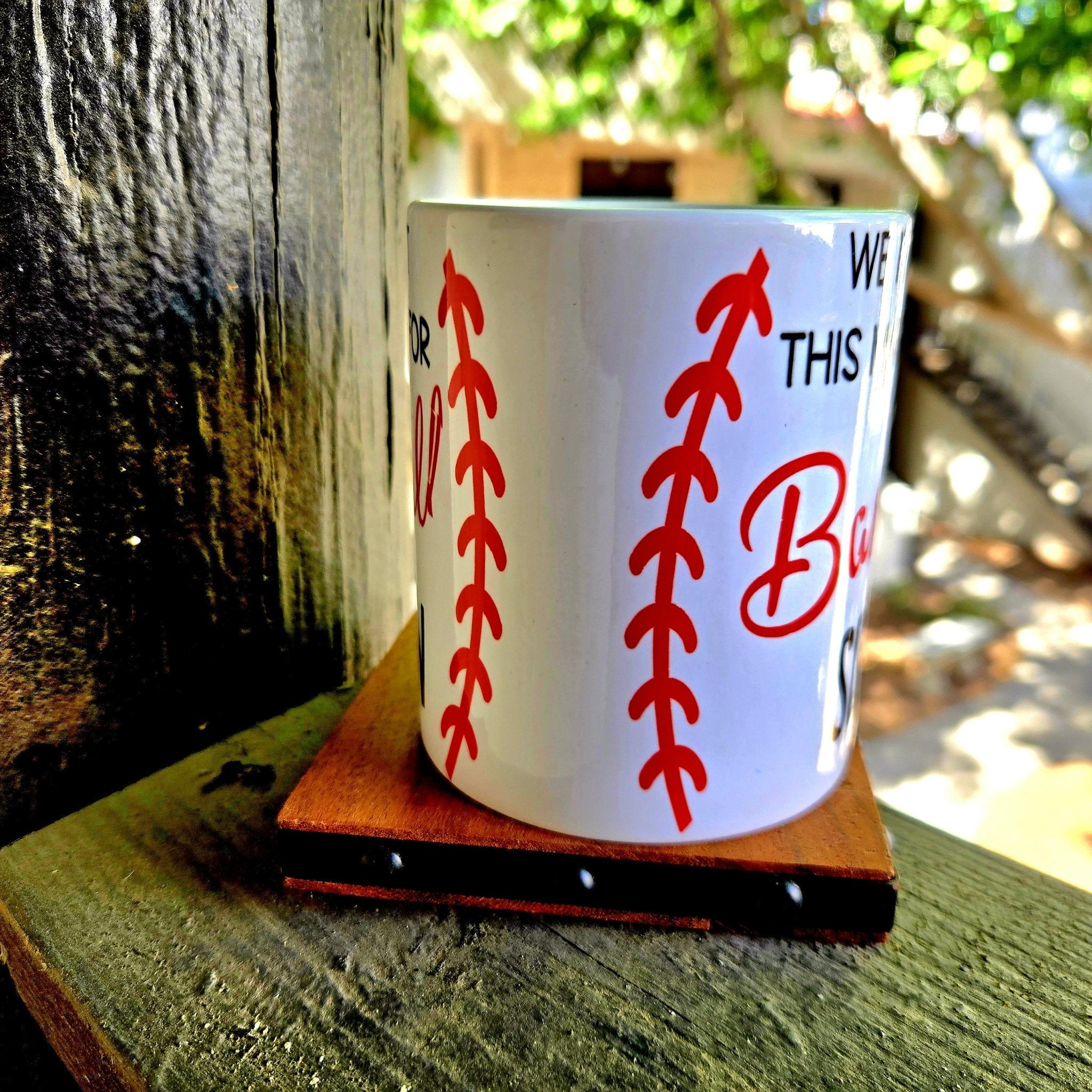 Baseball Season Coffee Mug: "We Interrupt This Marriage" Ceramic Mug - Coffee Quips Custom Drinkware