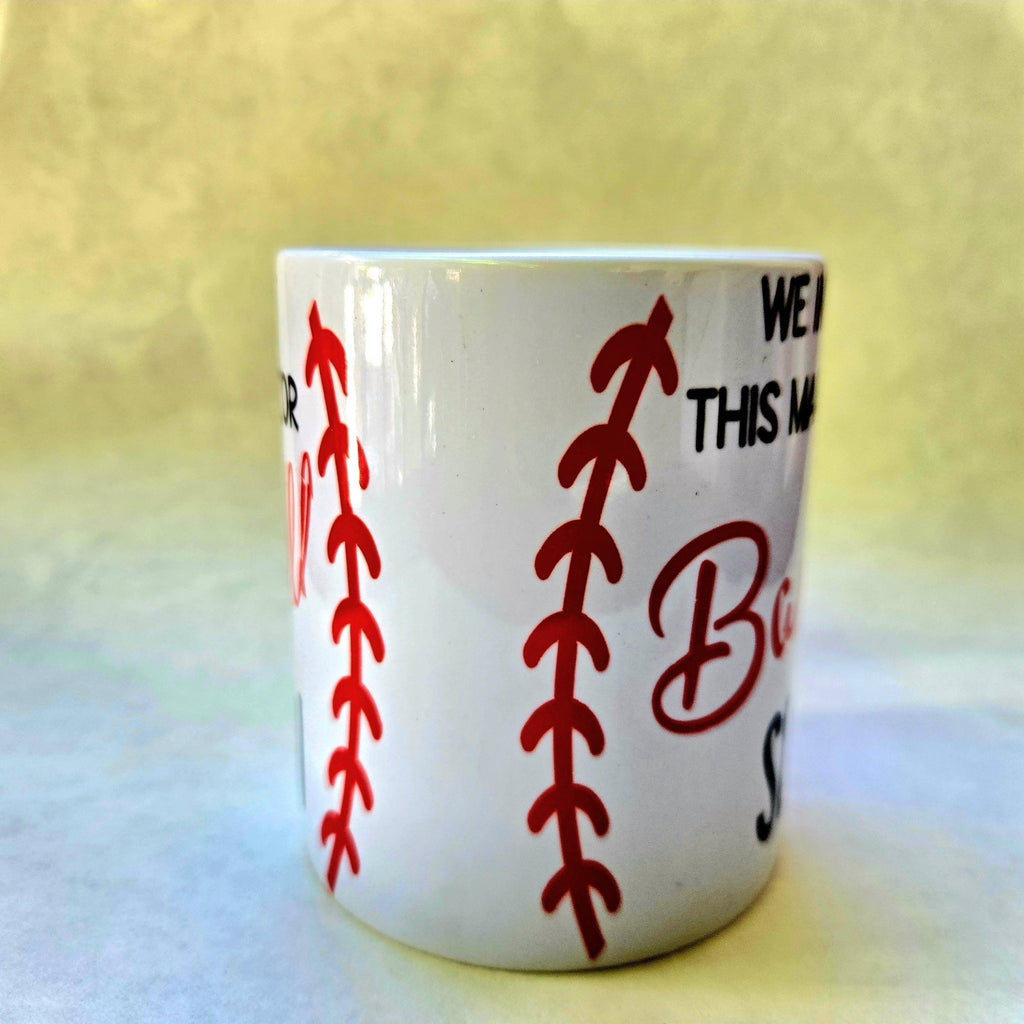 Baseball Season Coffee Mug: "We Interrupt This Marriage" Ceramic Mug - Coffee Quips Custom Drinkware