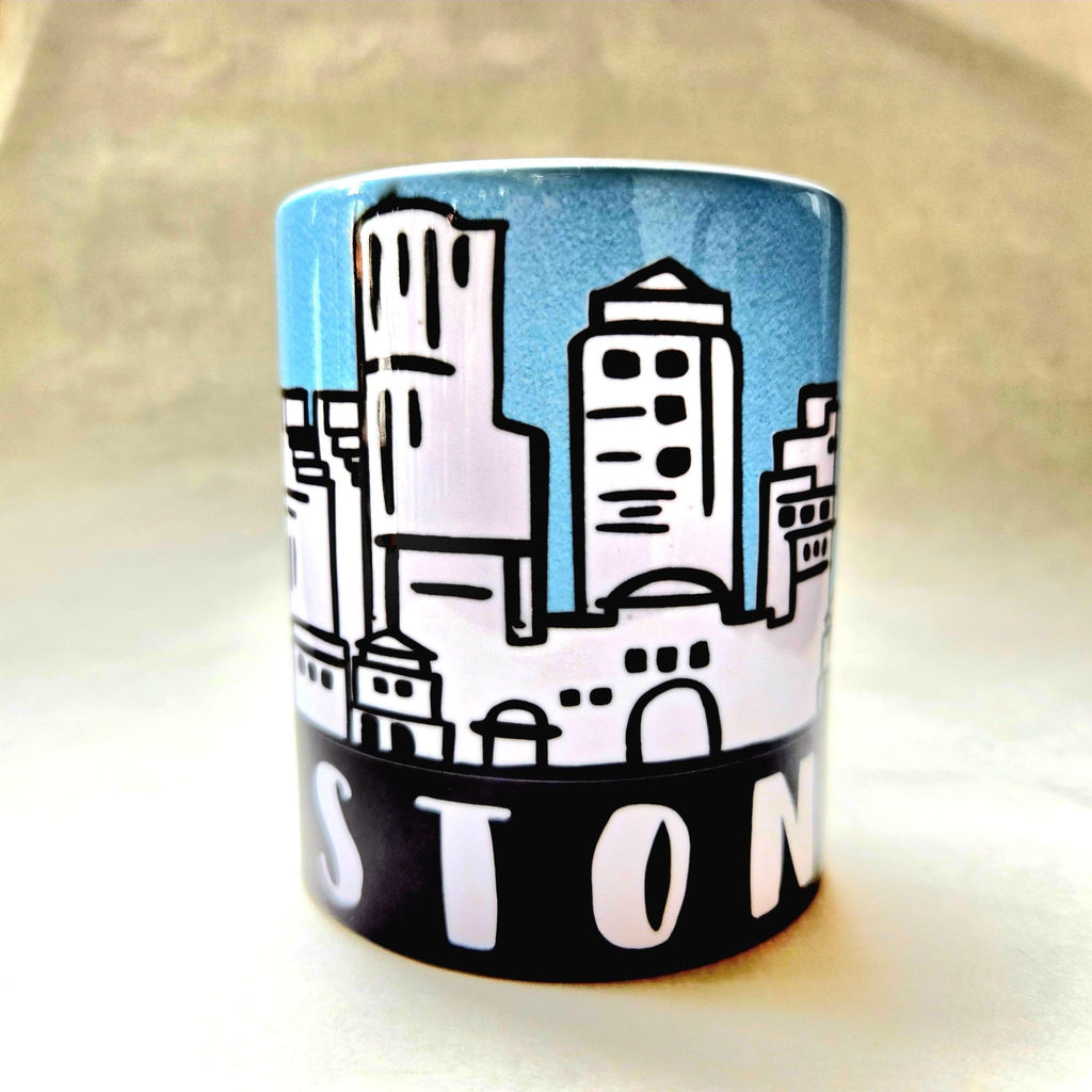 Boston Skyline Ceramic Coffee Mug: City Souvenir - Coffee Quips Custom Drinkware