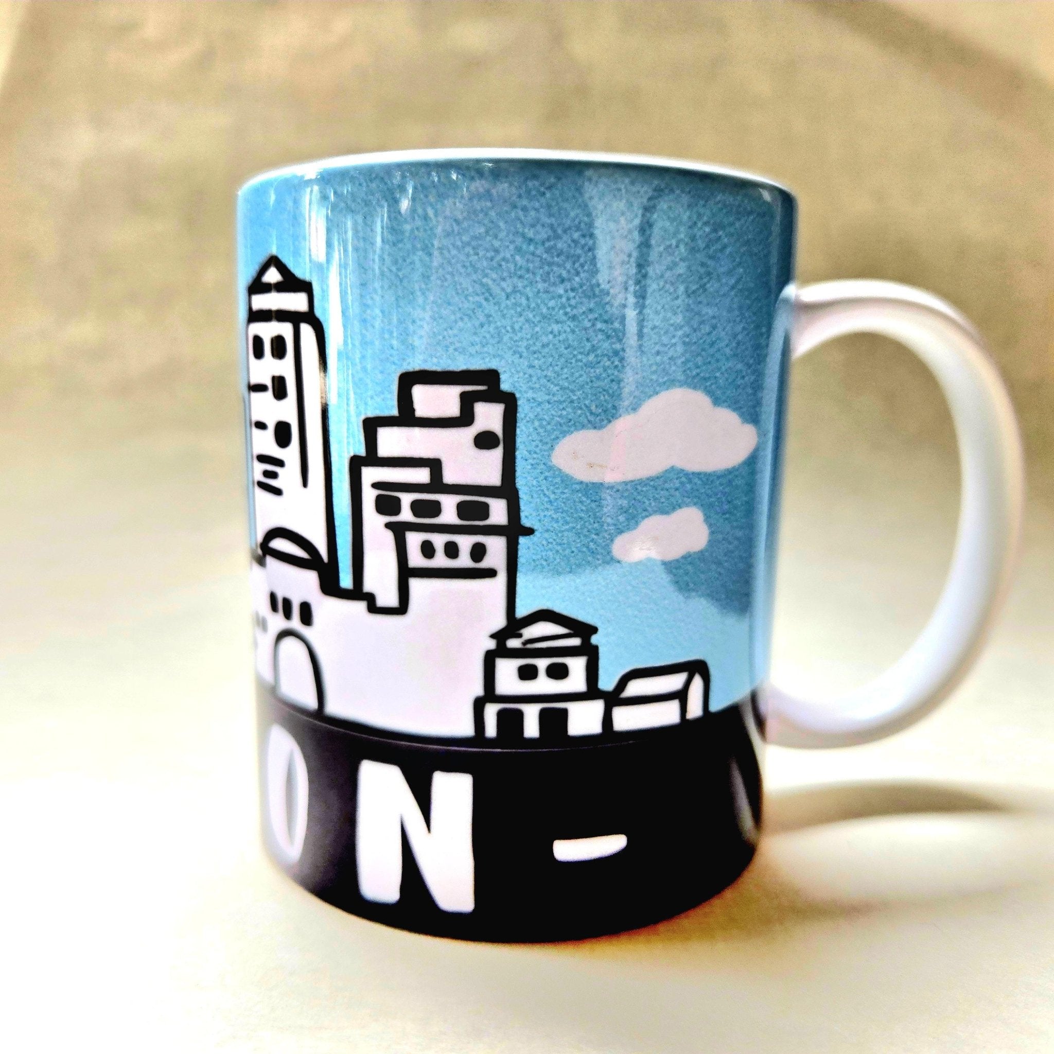Boston Skyline Ceramic Coffee Mug: City Souvenir - Coffee Quips Custom Drinkware