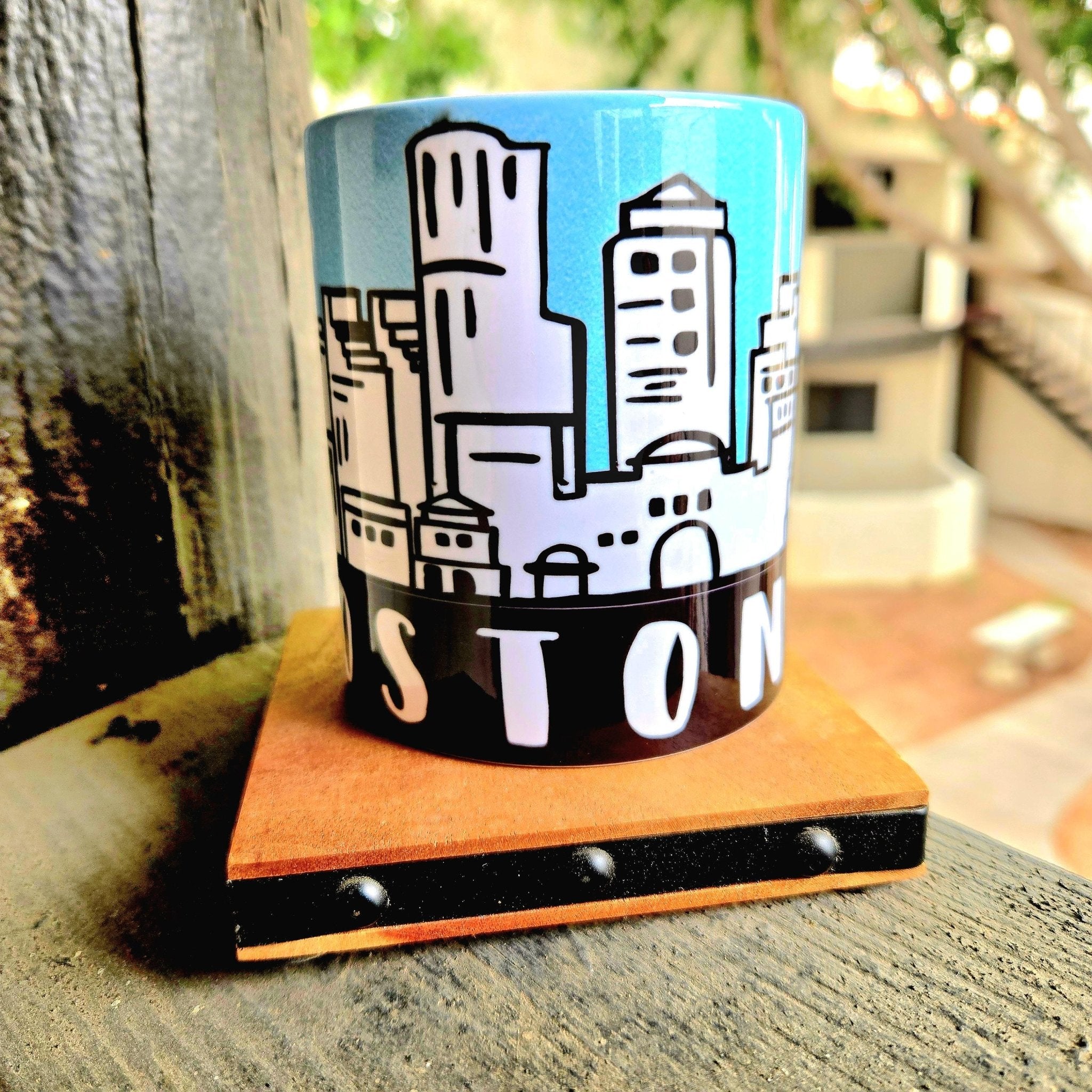 Boston Skyline Ceramic Coffee Mug: City Souvenir - Coffee Quips Custom Drinkware