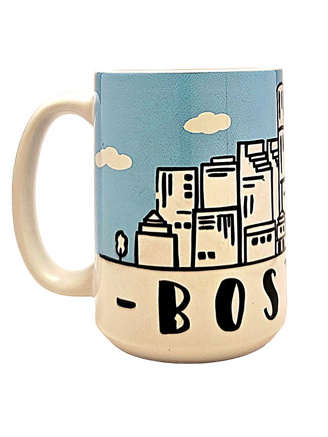 Boston Souvenir Mug - 12oz Ceramic Skyline Travel Keepsake - Coffee Quips Custom Drinkware