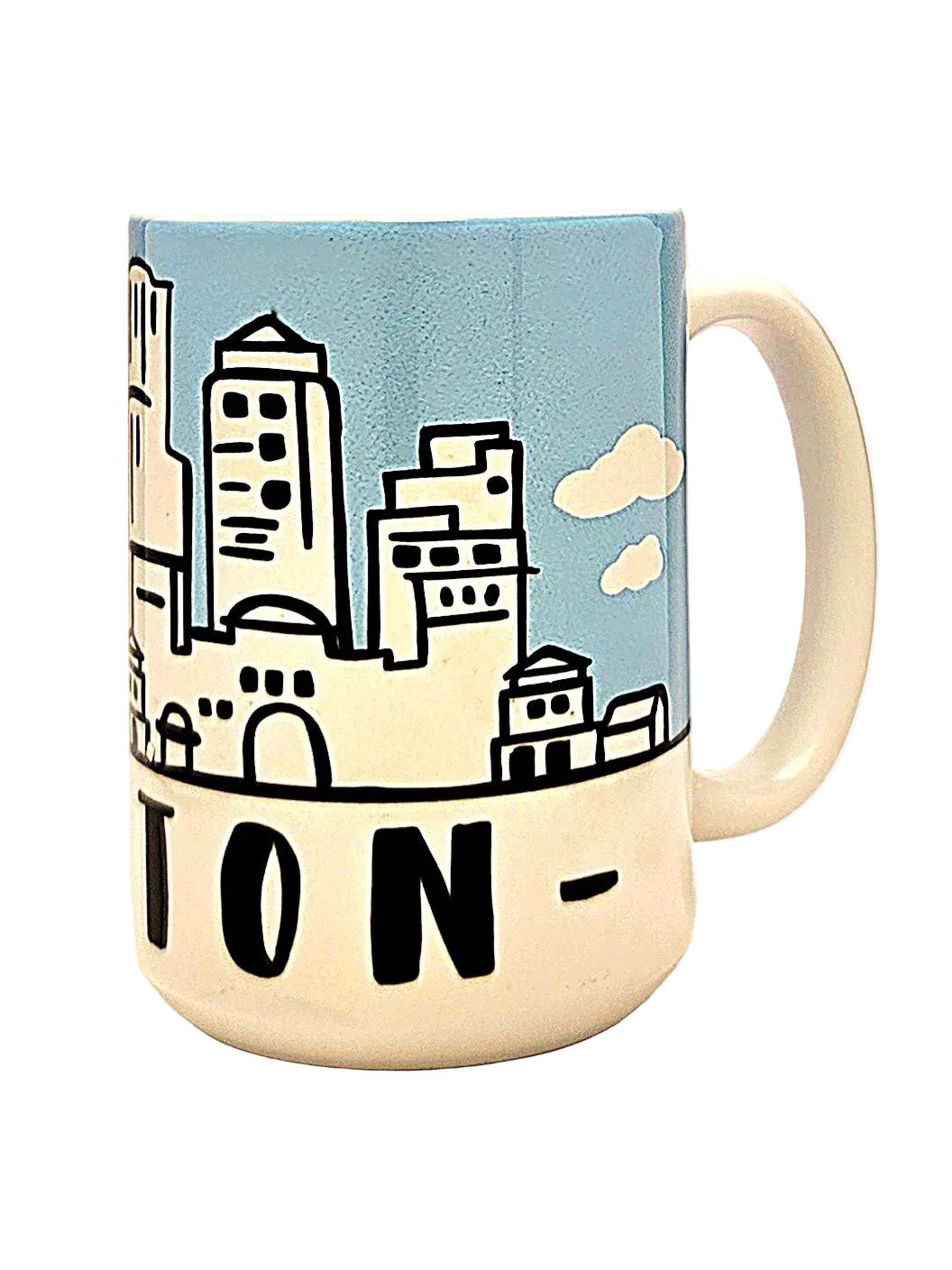 Boston Souvenir Mug - 12oz Ceramic Skyline Travel Keepsake - Coffee Quips Custom Drinkware